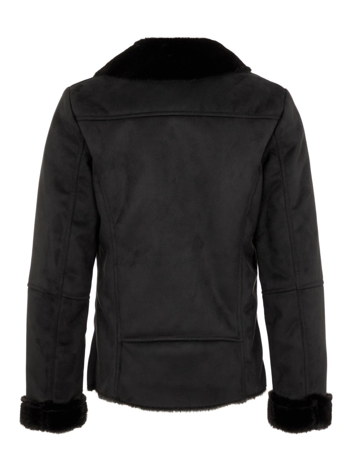 Name It Plüschjacke Name It Mädchen Fliegerjacke in schwarz 146-152 – Bild 4 von 4