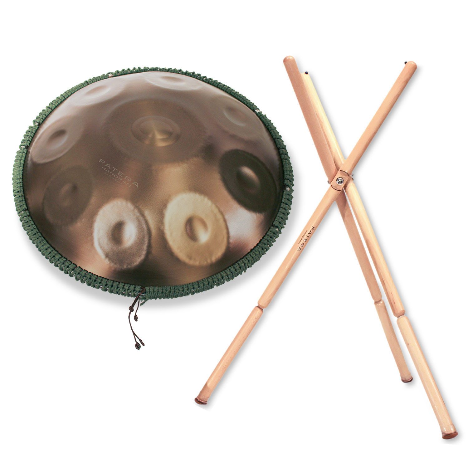 Handpan Patera Handpan HPDM-5 D-Amara Edelstahl mit Handpan-Ständer
