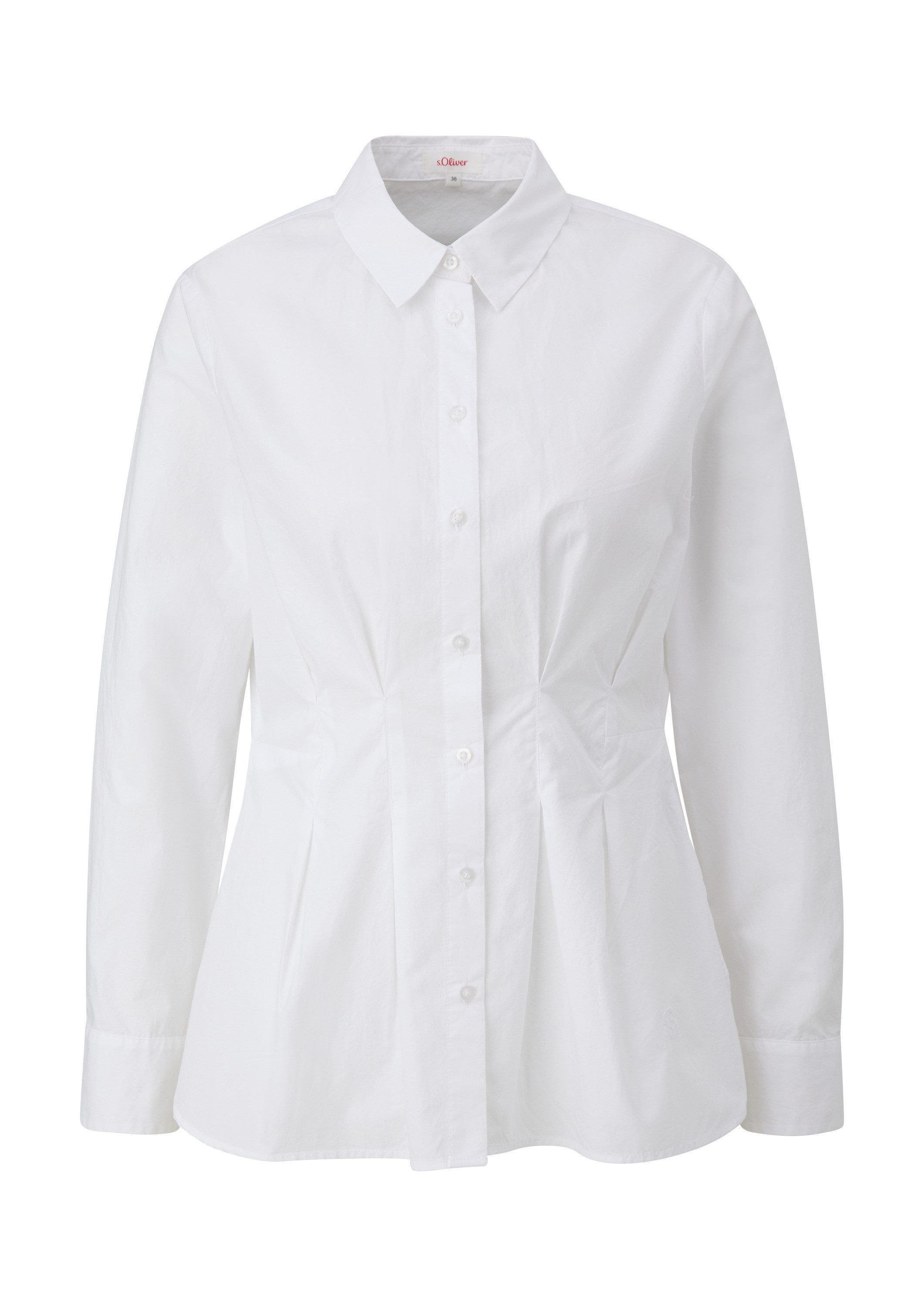s.Oliver Langarmbluse Bluse Hemd aus Baumwolle