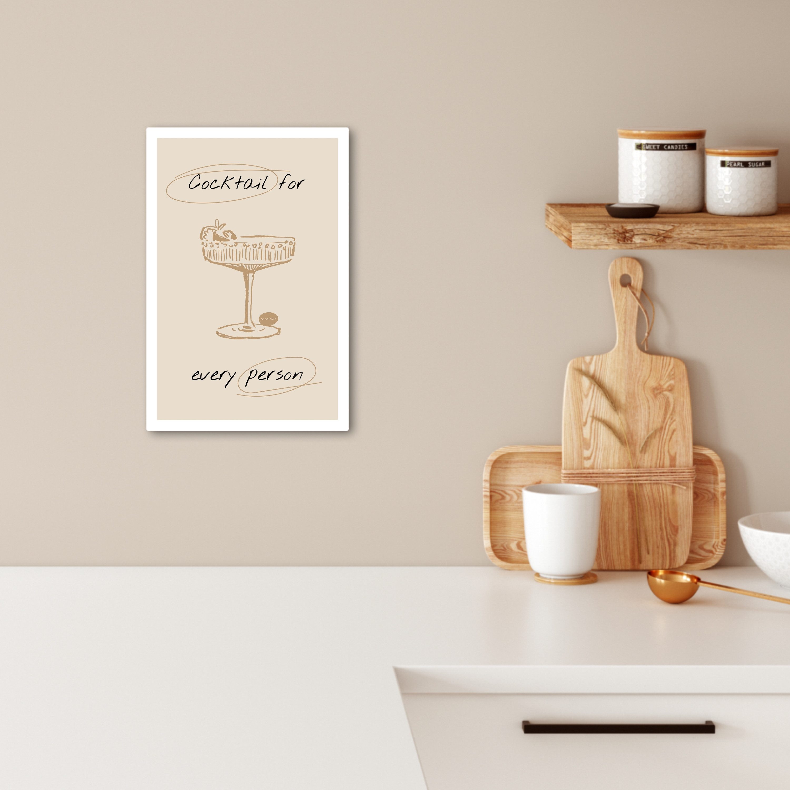 OneMillionCanvasses® Leinwandbild Cocktail - Beige - günstig online kaufen