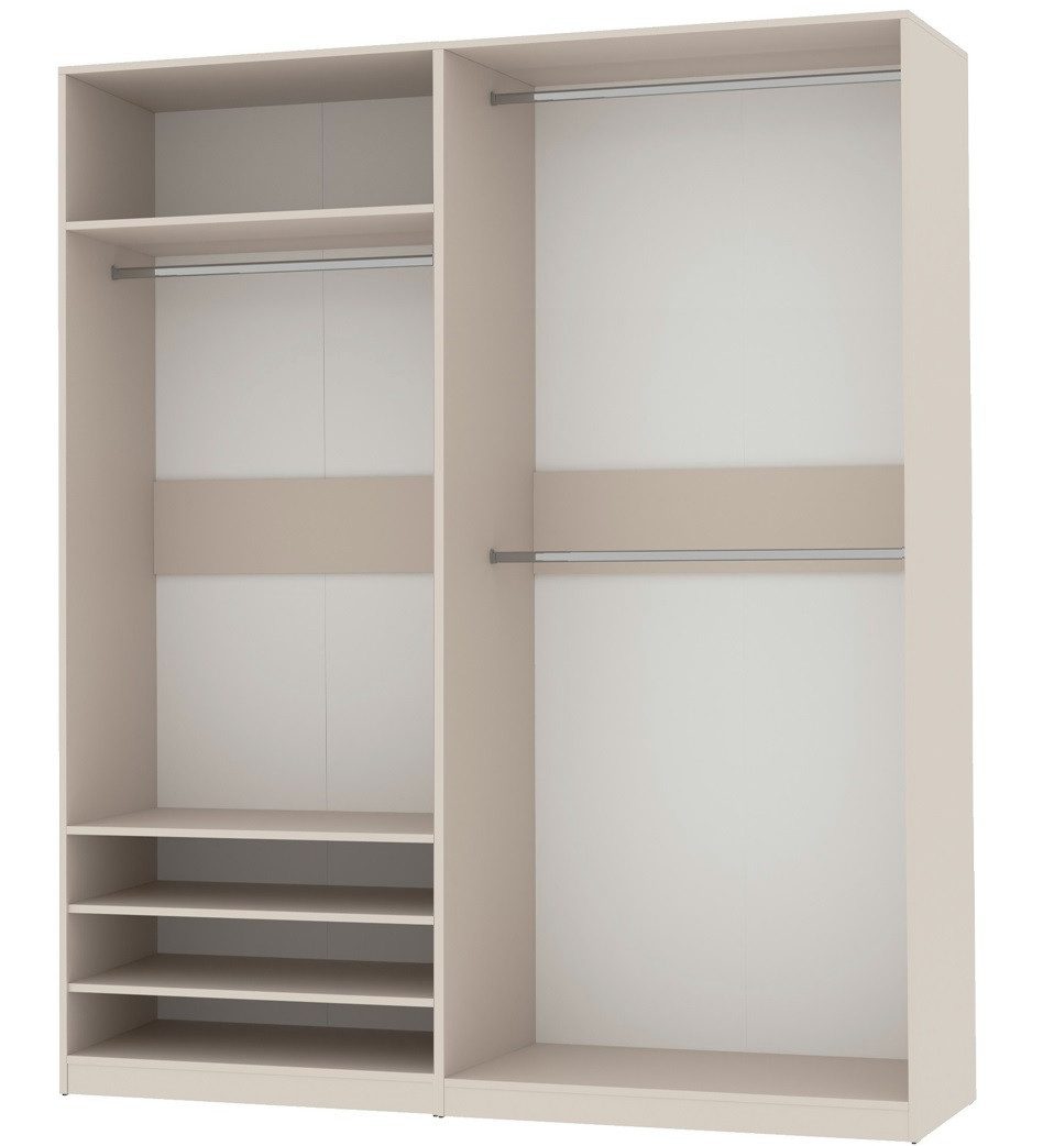 Marmex Möbel Garderobenschrank TRES SET K offener Kleiderschrank mit Kleiderstangen Mehrzweckschrank (2-St) Stauraum