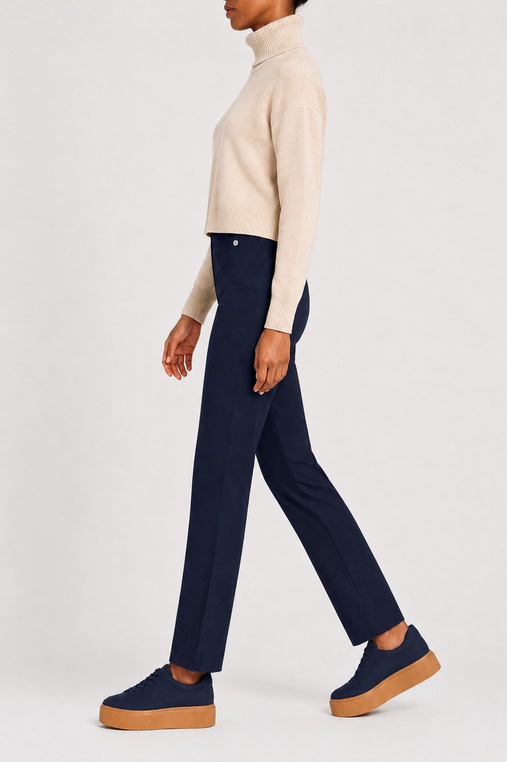 ROBELL Stoffhose Bengaline Damenhose Stretch Schlupfhose mit Comfortbund Beruf Businesshose Damen und zugleich Freizeithose Damen – Bild 5 von 5