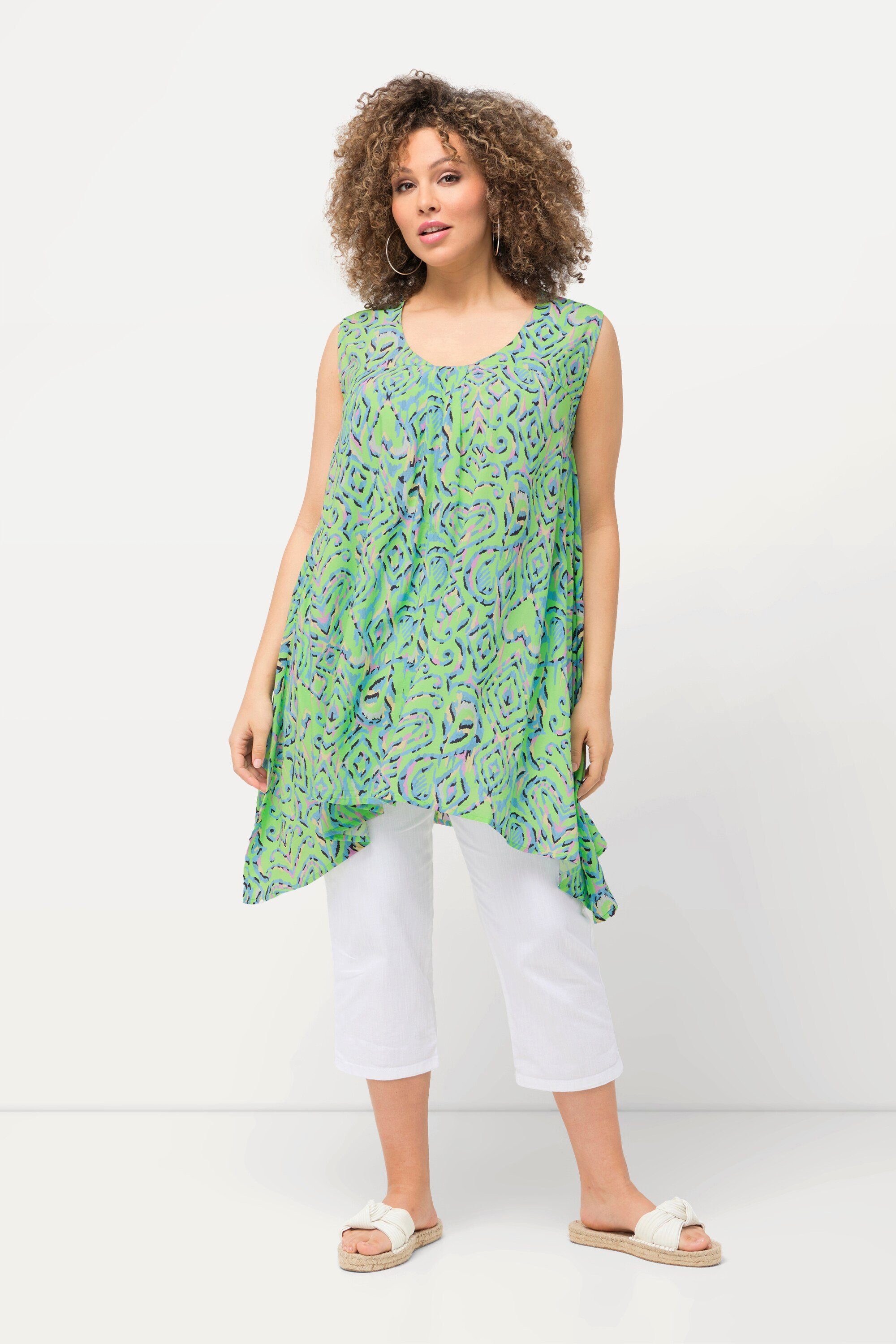 Ulla Popken Spitzenbluse Blusentop Zierfalten A-Linie günstig online kaufen