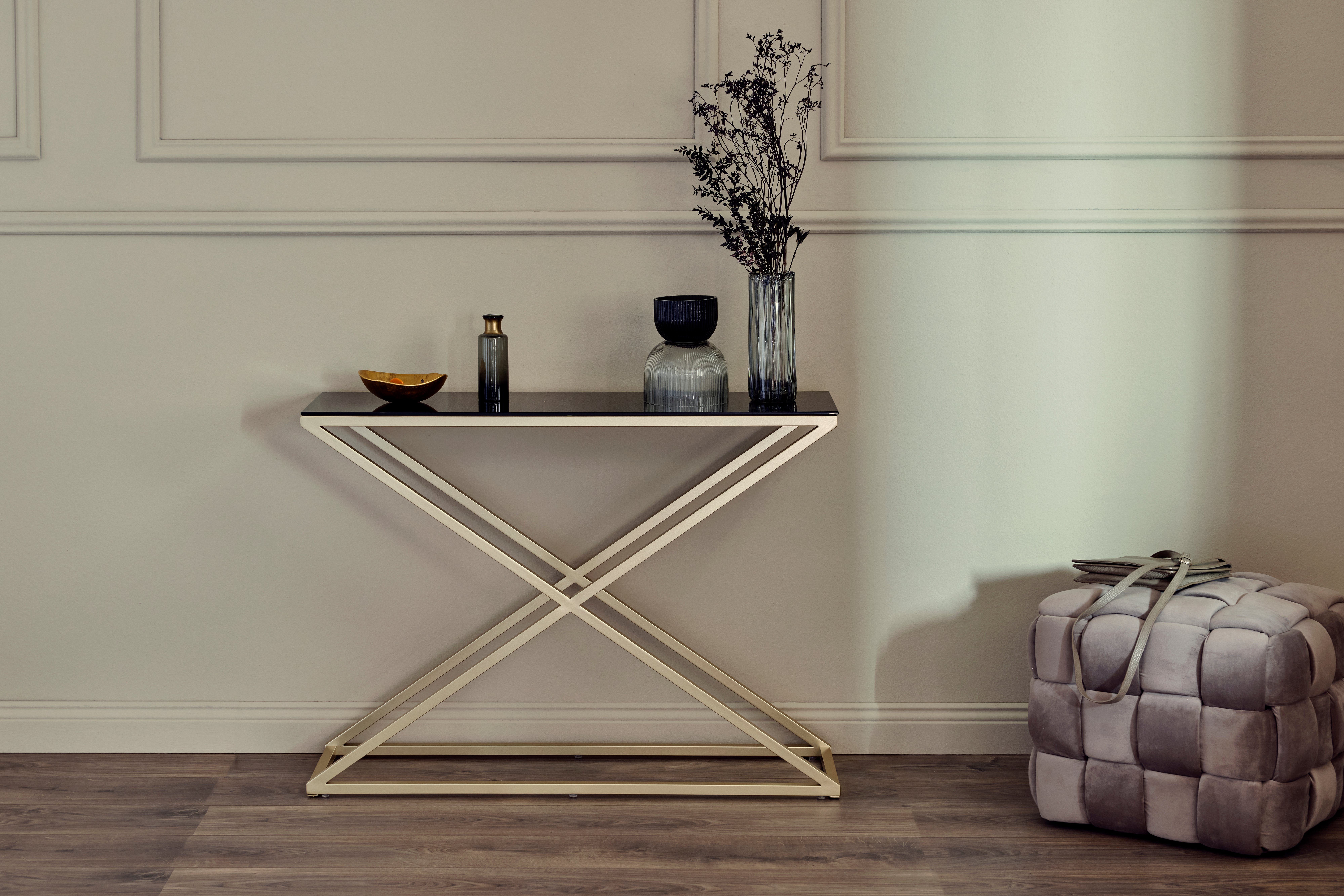 Jahnke Konsolentisch XTRA CONSOLE (1-St), Konsole/Beistelltisch in Gold-Loo günstig online kaufen