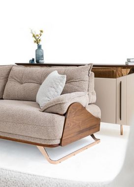 JVmoebel Wohnzimmer-Set Komplette Couchgarnitur Designer Dreisitzer Sessel Polster Möbel, (3-St., 3-Sitzer Sofas/Sessel), Made in Europa