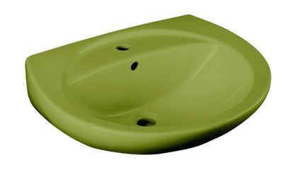 CORNAT Waschbecken »Moosgrün«, mit Überlauf, grün
