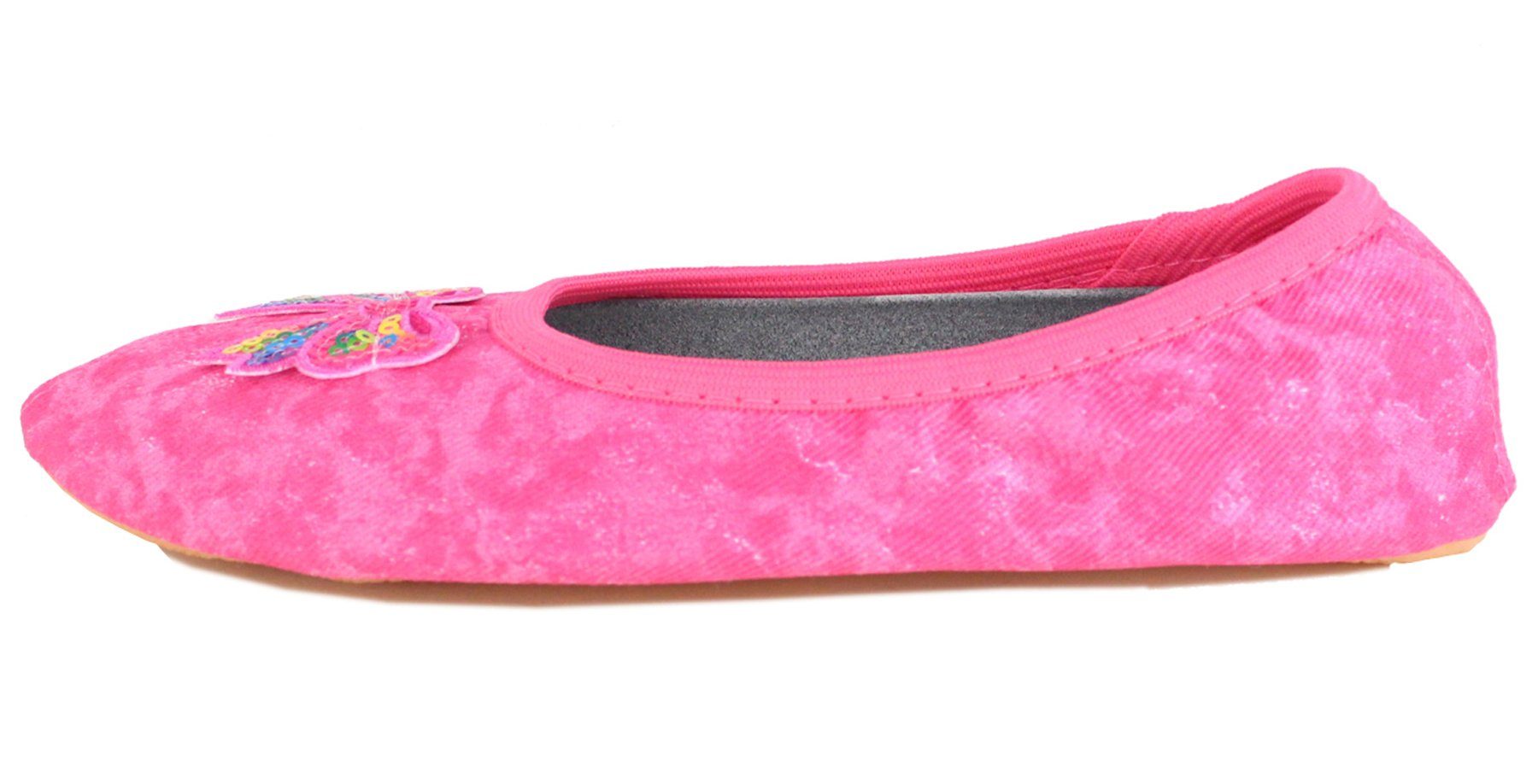 Beck Schläppchen Schleifchen Gymnastikschuh (mit Pailletten) Genäht in Deutschland