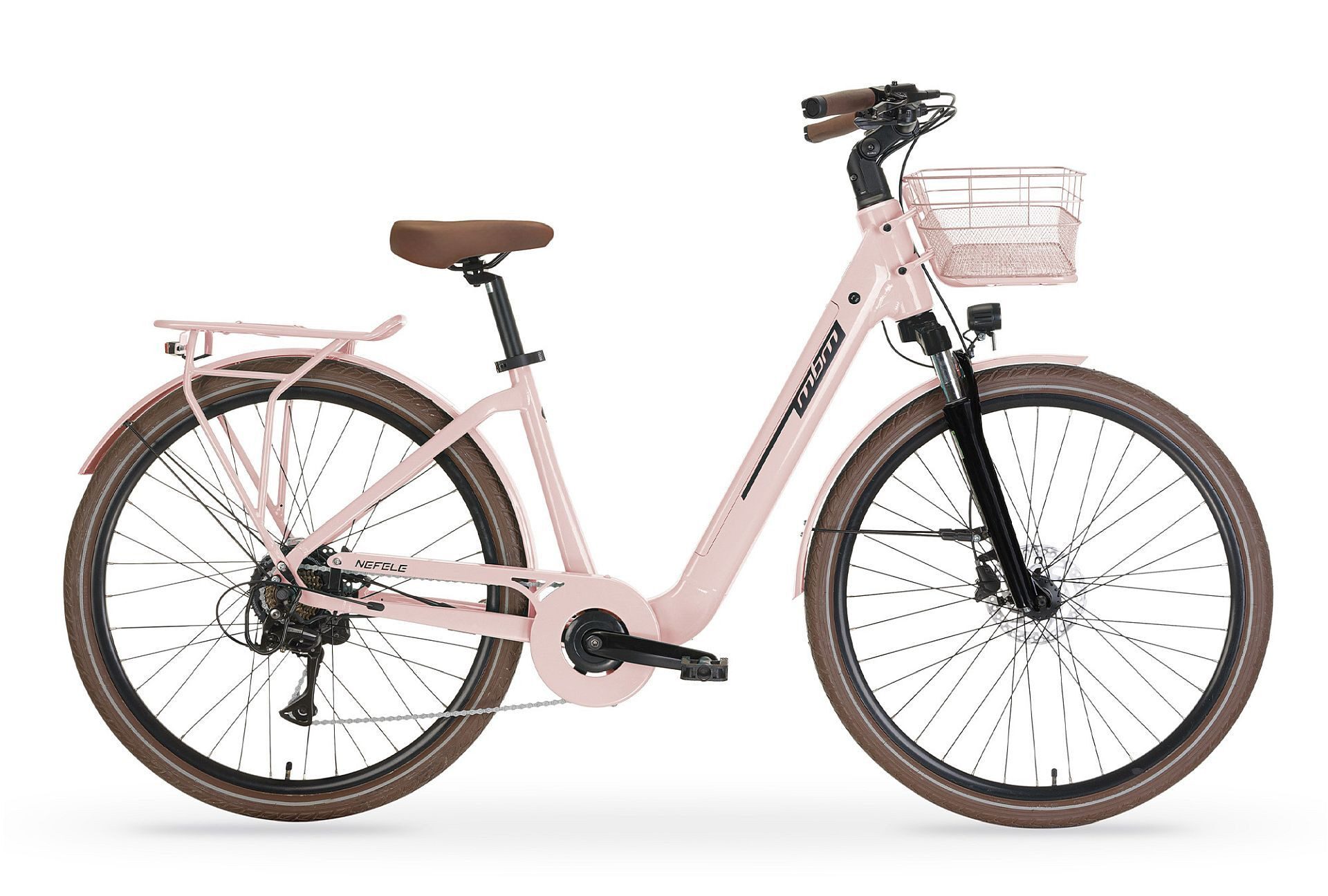 MBM E-Bike, 7 Gang 7-Gang Shimano Acera Schaltwerk, 7-Gang Shimano Acera Schaltwerk, Bürstenloser, wartungsfreierEtrotek Heckmotor 45Nm, 540 Wh, Elektro-Citybike NEFELE 26 Zoll