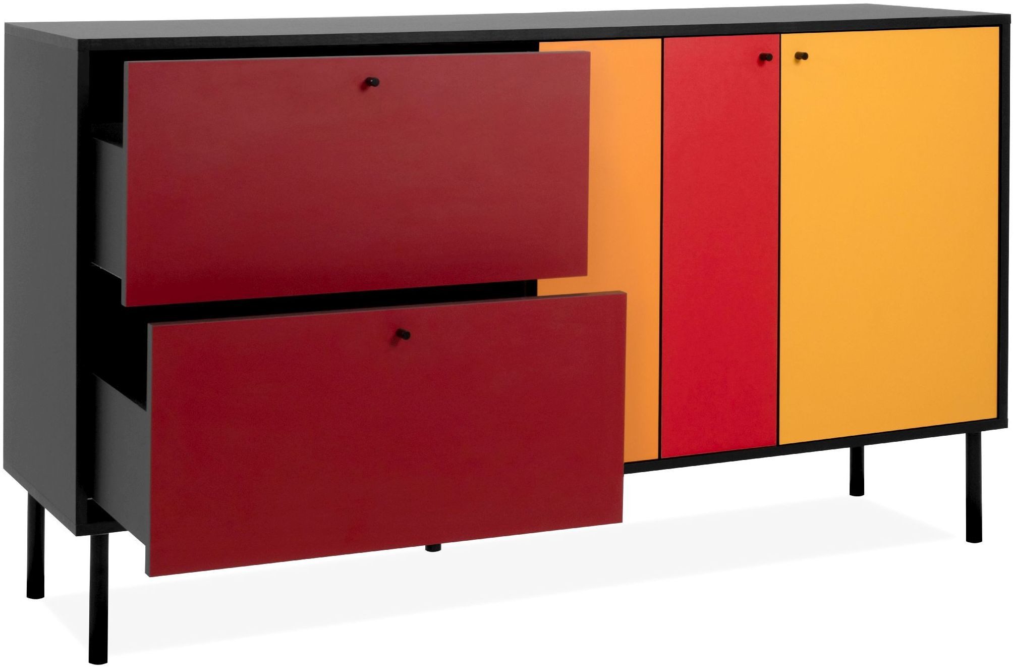 Finori Sideboard Lucca 51A, Modern Retro Design 145,5 x 81 x 40 cm günstig online kaufen