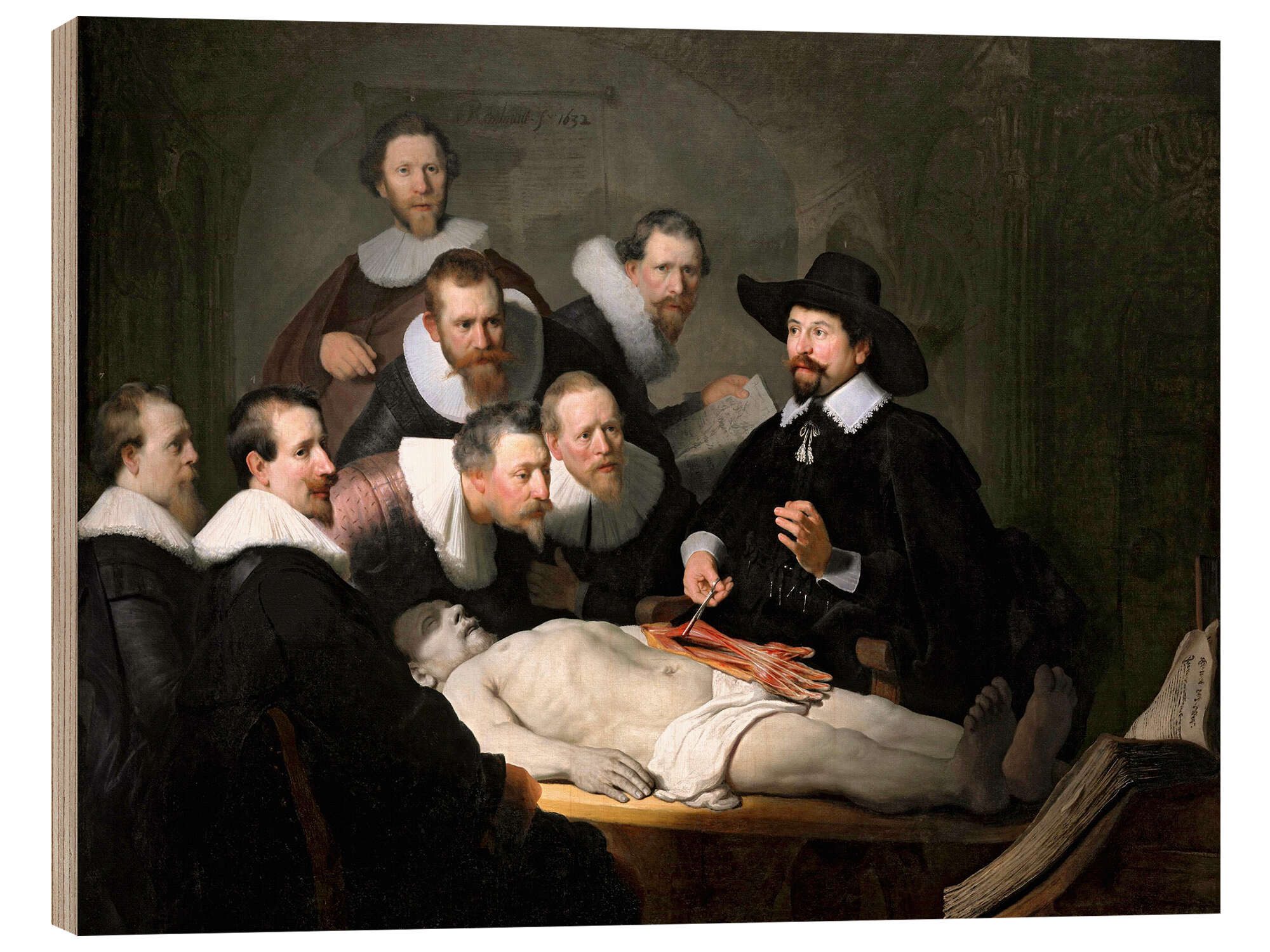Posterlounge Wandbild Die Anatomie des Dr. Tulp, Rembrandt van Rijn, erhältlich als Poster, Leinwandbild, Wandsticker oder Acrylglasbild