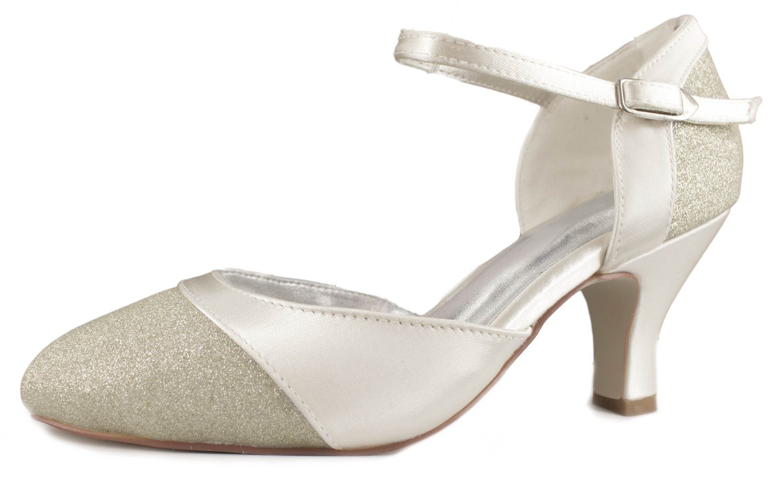 White Lady 701 Satin Pumps mit Glitter Slingpumps