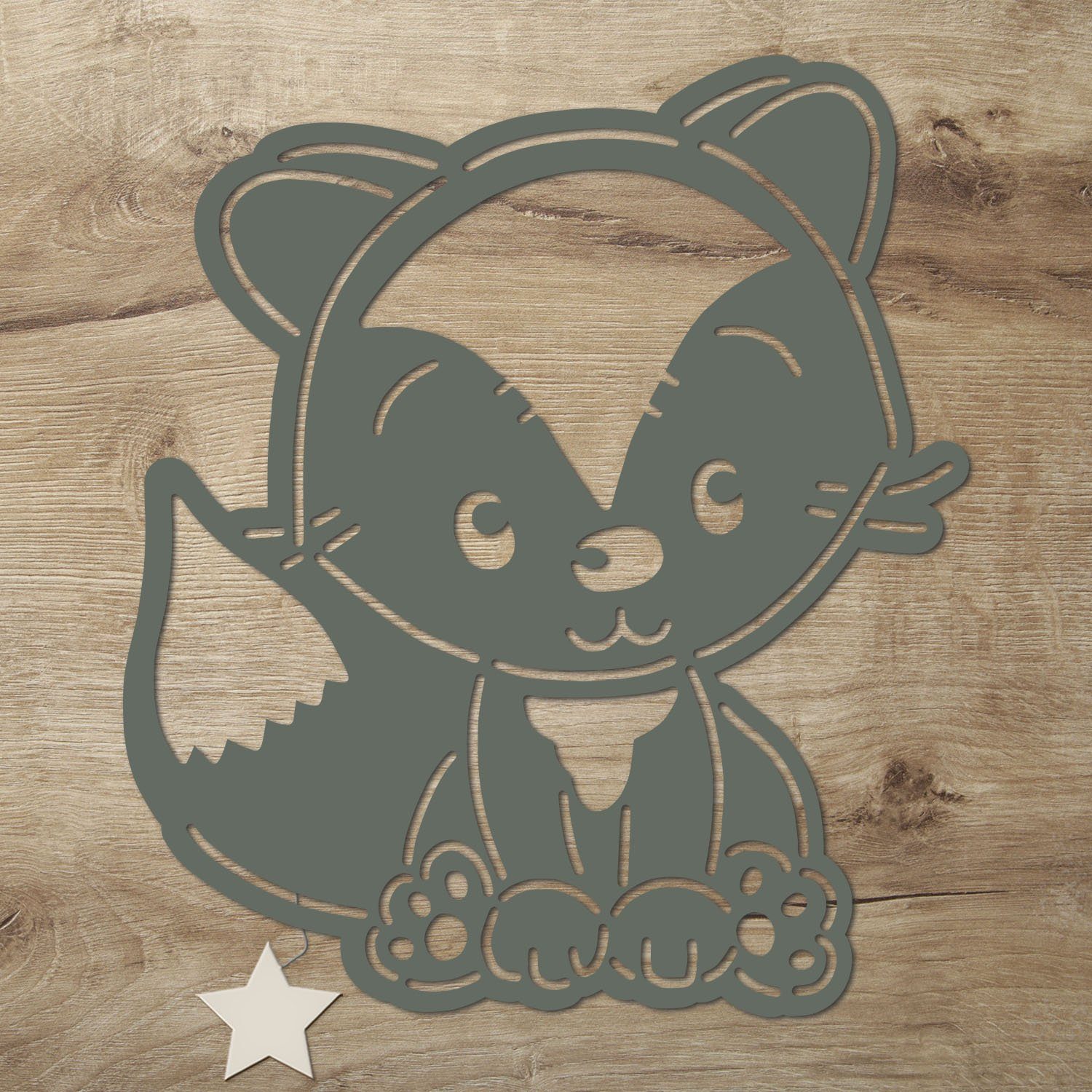 LED Nachtlicht Fuchs - Schlaflicht mit Fuchs-Motiv für Kleinkinder - Wand Deko Lampe