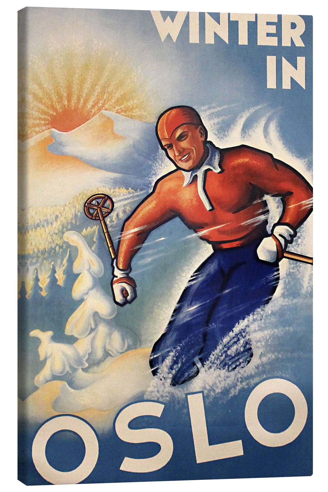 Leinwandbild Vintage Ski Collection