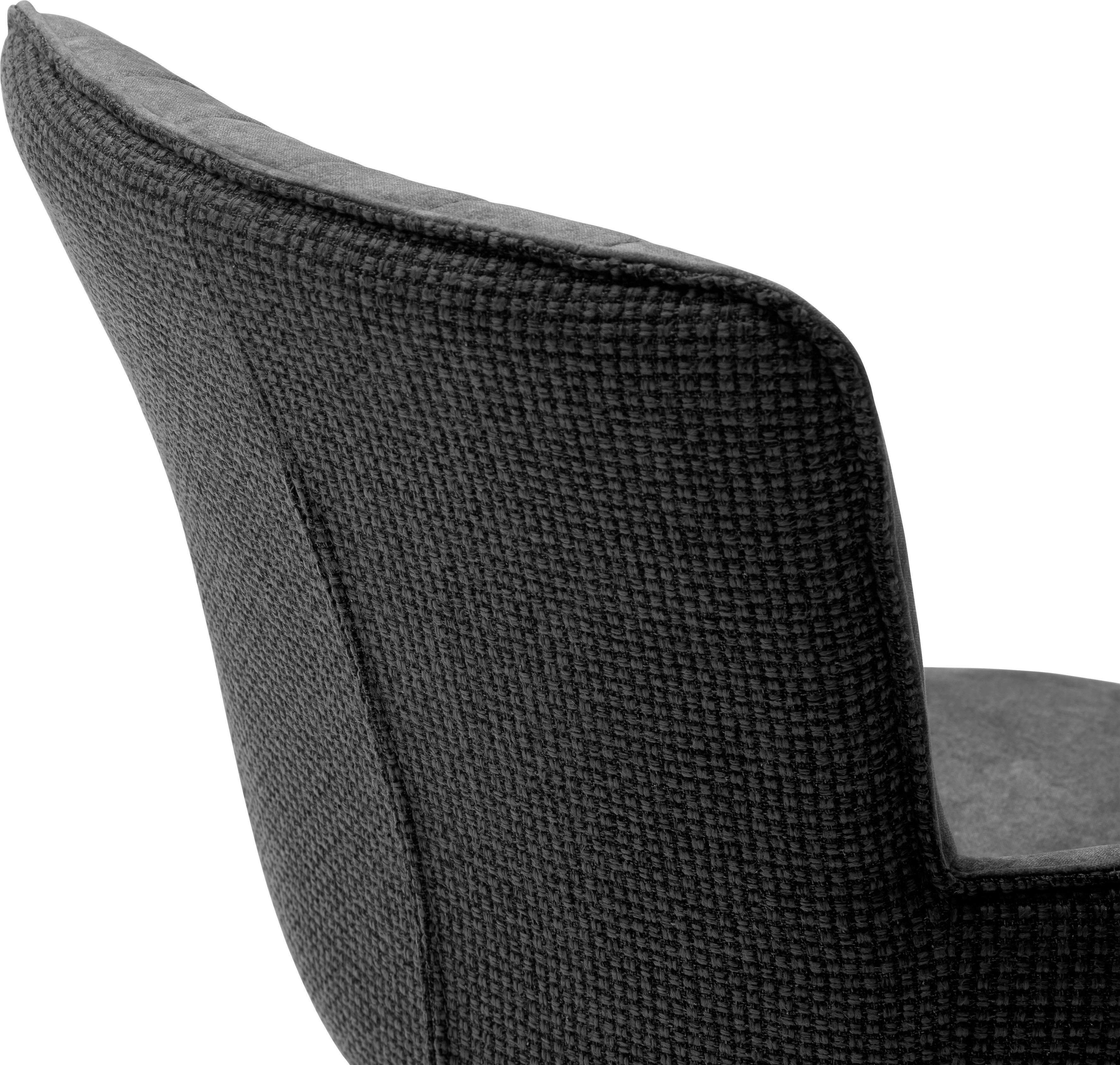 2 furniture MCA belastbar St), | Denia Anthrazit bis 2-er 120 Anthrazit Nivellierung, (Set, kg Esszimmerstuhl Stuhl mit Set, 360°drehbar