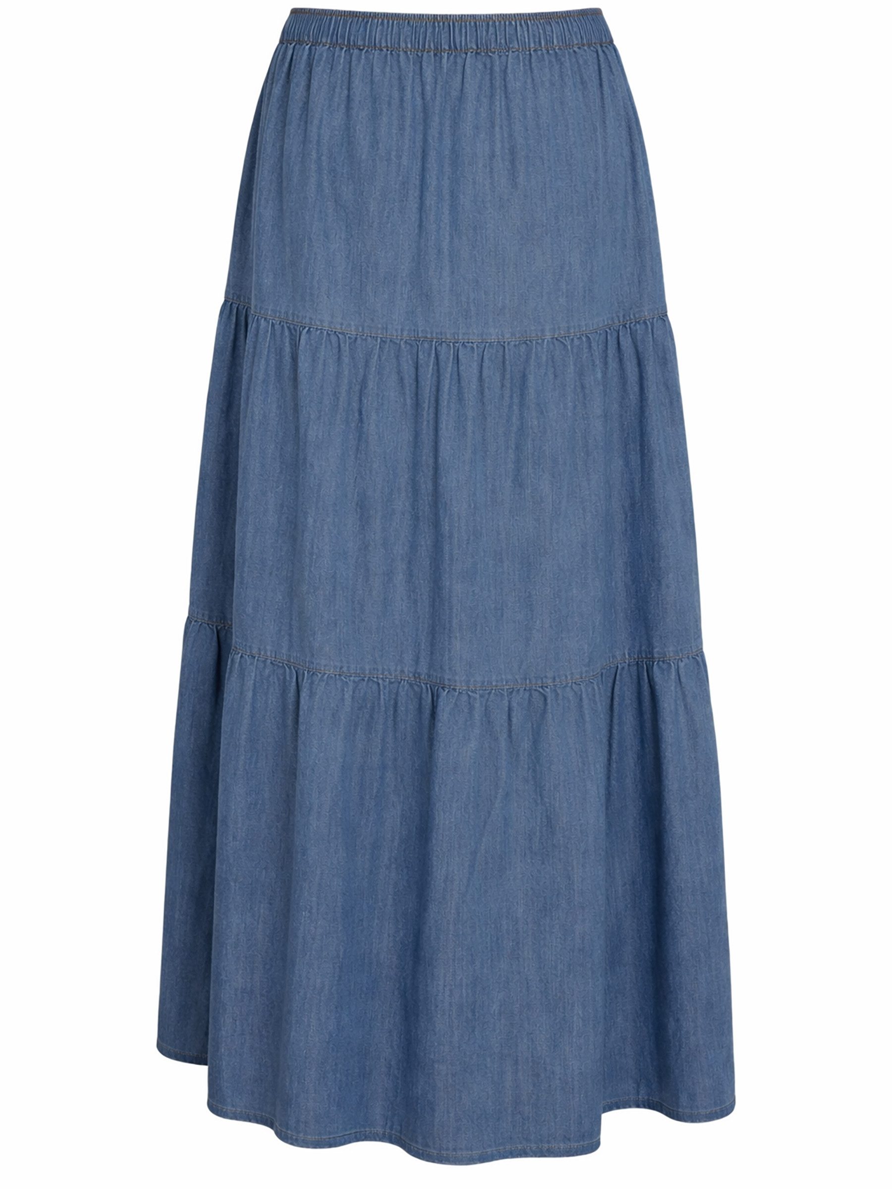 Noisy may Sommerrock Maxilänge Volants Weich Fallender Stoff Bequem (1-tlg) NMHELSA HW ELSTC LONG SKIRT MG002LB