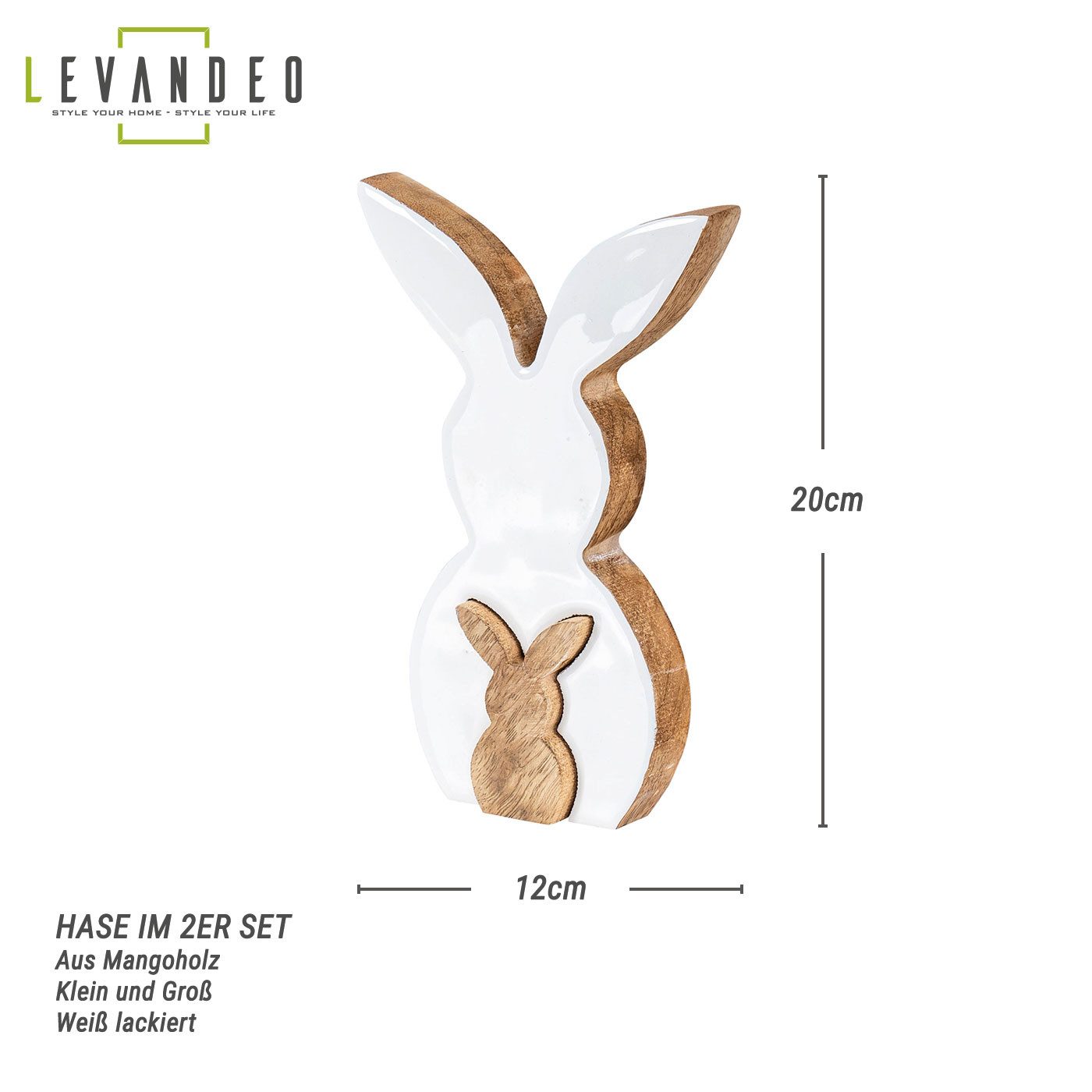 Levandeo® Osterhase, Deko Hase 2er Set günstig online kaufen