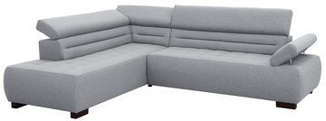 Home affaire Ecksofa Thunder L-Form, mit Ottomanenabschluss, mit Arm- und Kopfteilverstellung