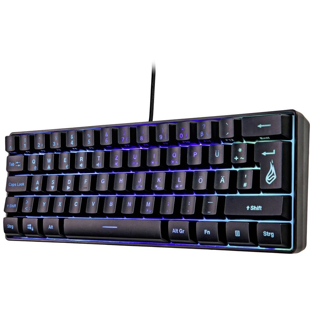 Surefire SureFire 60 % Mechanische RGB–Tastatur, Deutsch 48700 Tastatur (Beleuchtet, Multimediatasten)