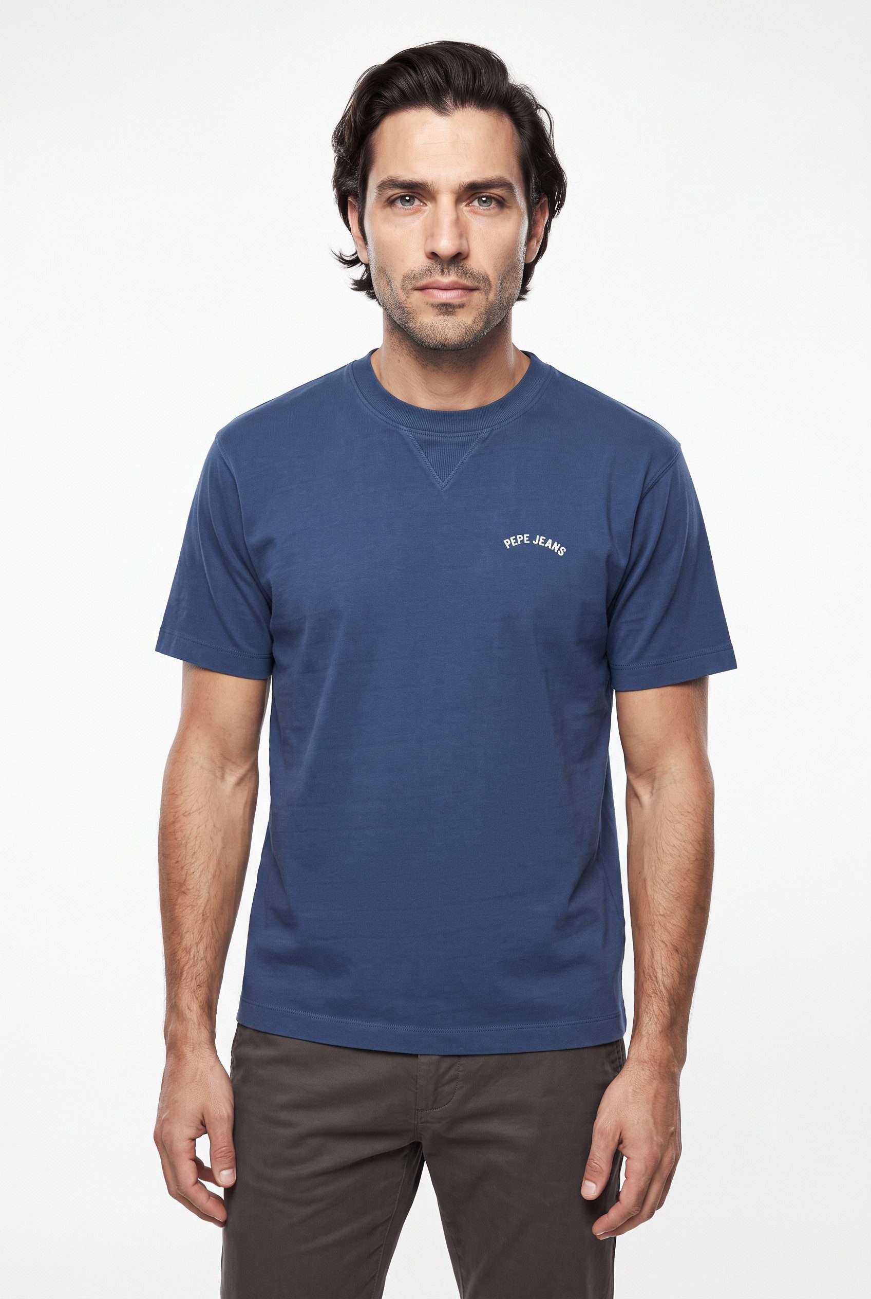 Pepe Jeans T-Shirt JOHN TEE mit V-Naht am Rundhals