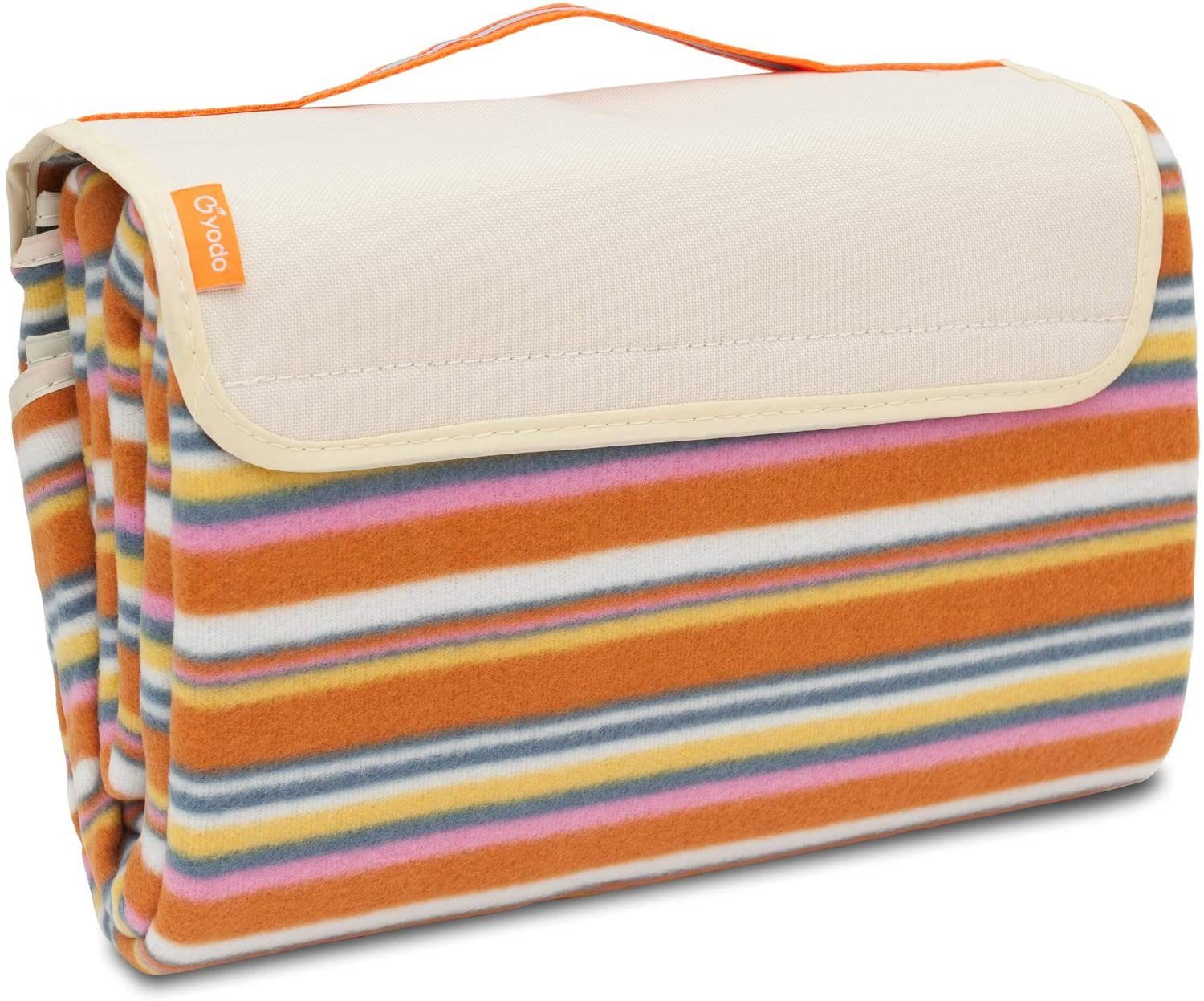 Picknickdecke Picknick Fleecedecke 150 x 135 cm mit wasserfester PEVA Unterseite