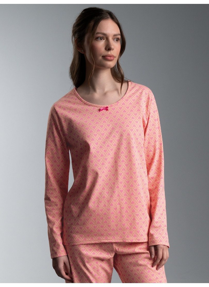 Trigema Schlafanzug TRIGEMA Pyjama Oberteil mit feinem Herzmuster (1 tlg)