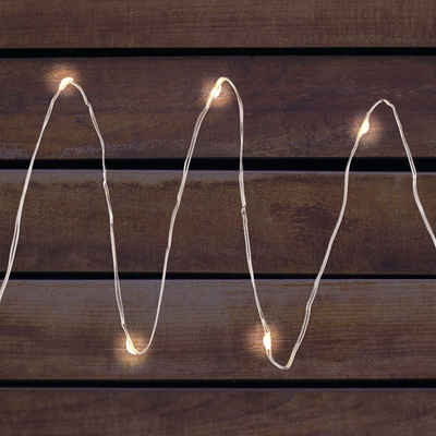 etc-shop LED Dekolicht, Leuchtmittel inklusive, Warmweiß, Lichterkette Fernbedienung Weihnachtsdeko Garten