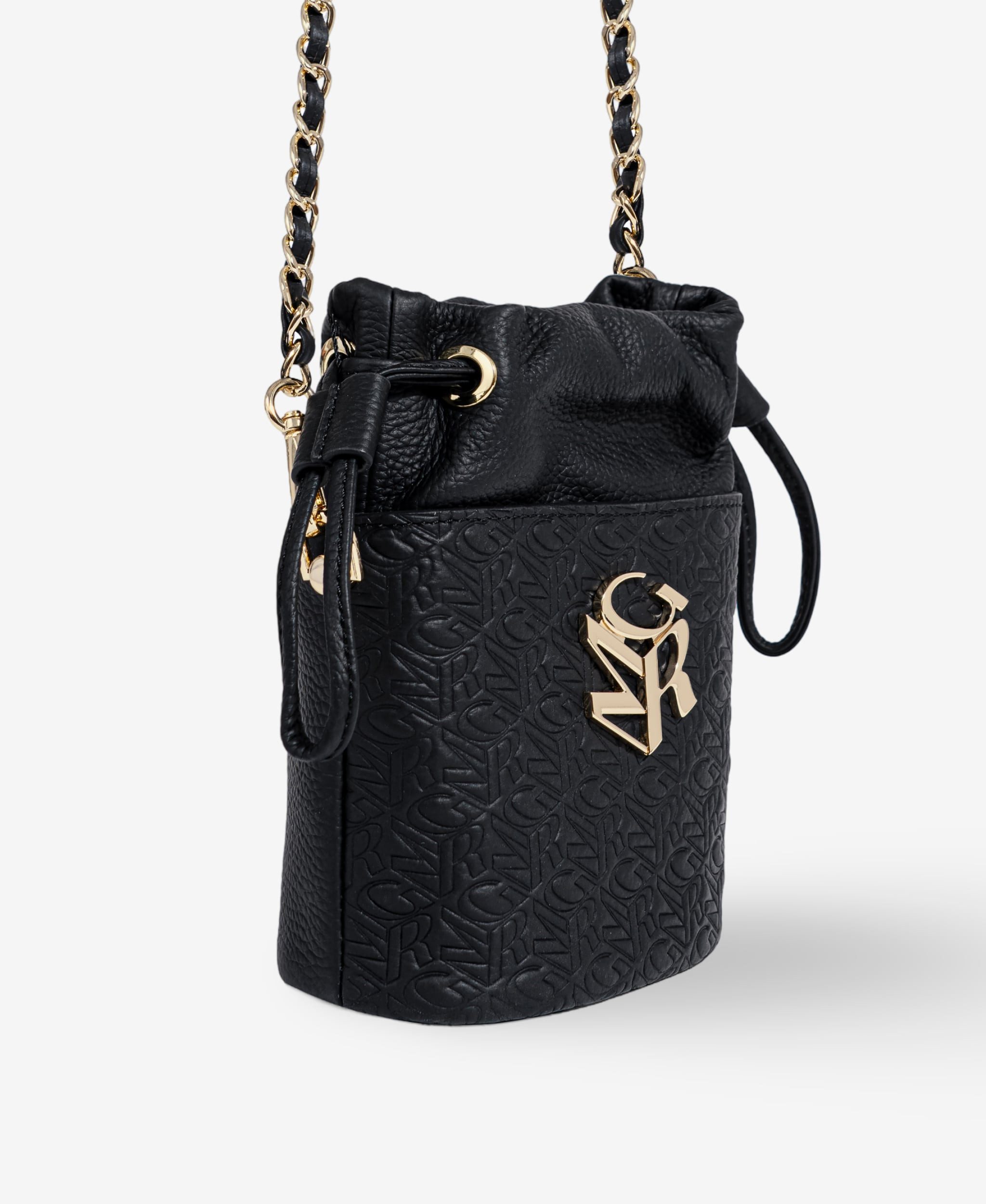 GLAMIRA Handtasche TechElegance Premier Schwarze Handytasche (1-tlg), echt Leder