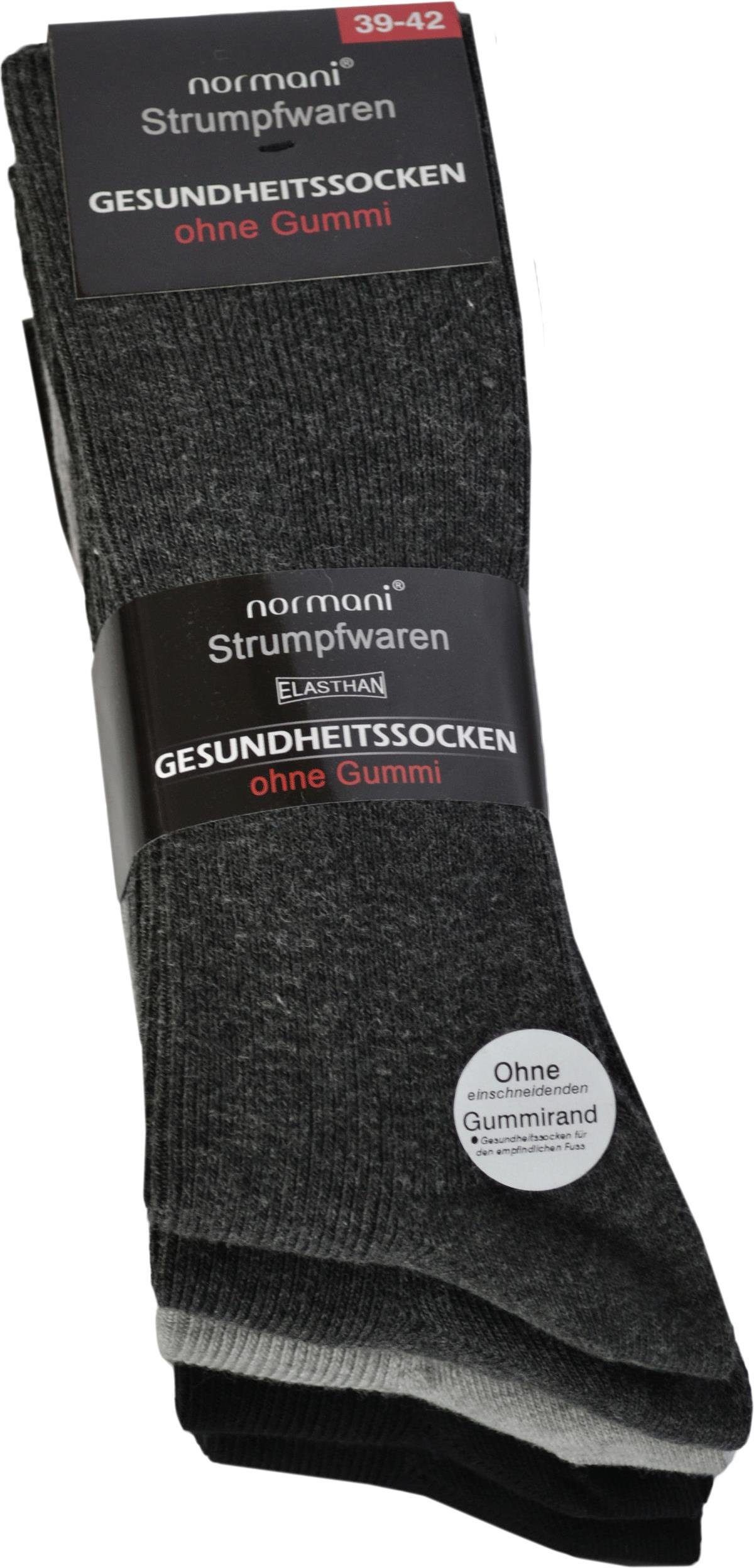 normani Diabetikersocken 10 Paar Gesundheitssocken mit hohem Baumwollanteil (10 Paar) ohne einschneidendes Bündchen – Bild 4 von 5