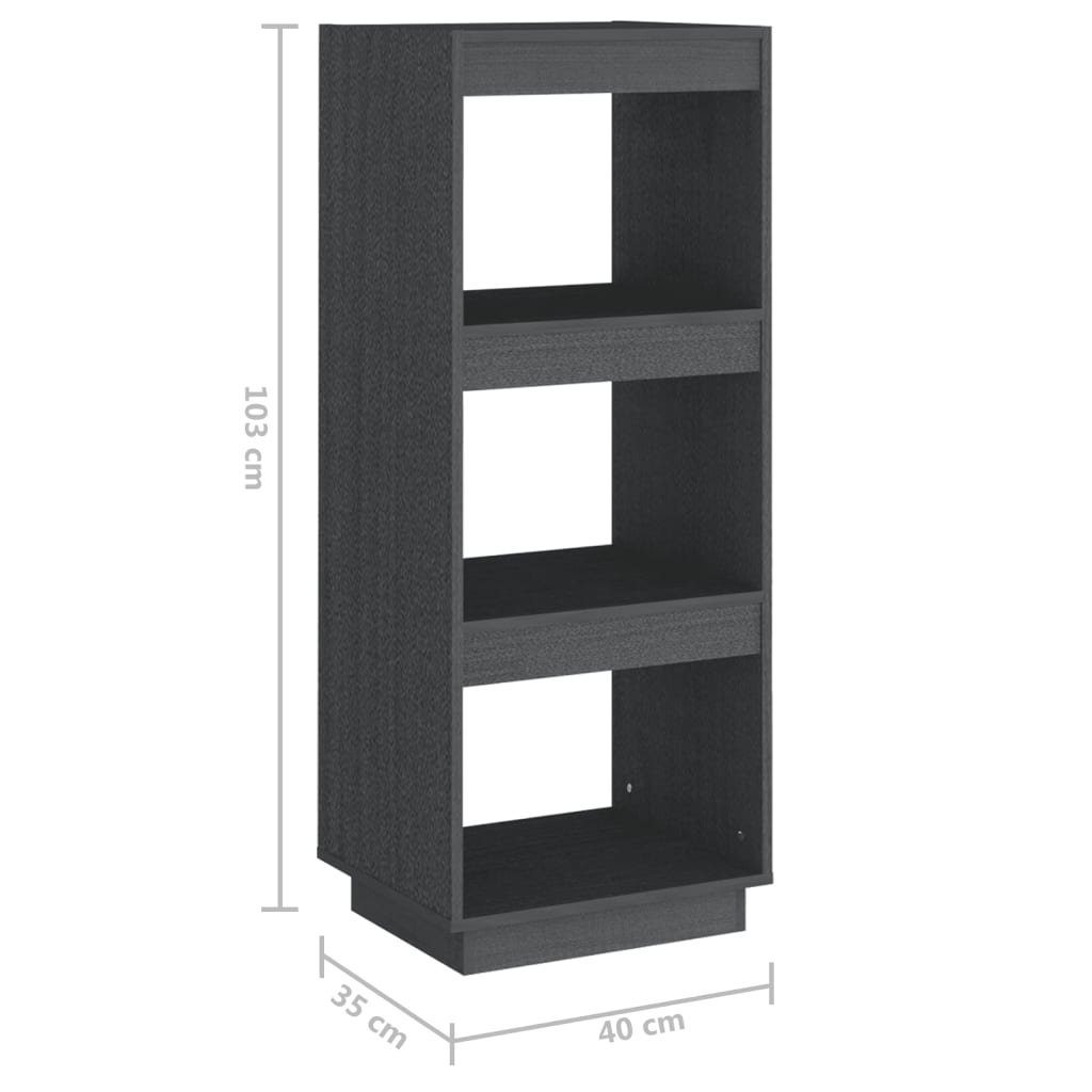 Massivholz Grau 40x35x103 Bücherregal/Raumteiler Bücherregal furnicato cm Kiefer
