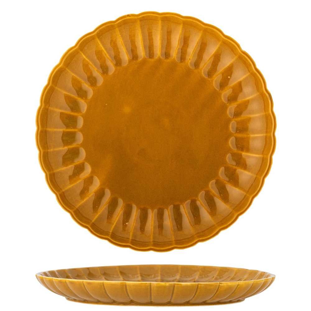 Bloomingville Speiseteller Bloomingville Essteller LATINA Gelb 27 cm