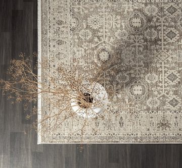 Teppich Noble Eleganter, Hochwertiger, traditioneller Vintage-Teppich, klassische Ornamente, Orient-Optik, Beige, 80 x 150 cm, the carpet, Rechteck