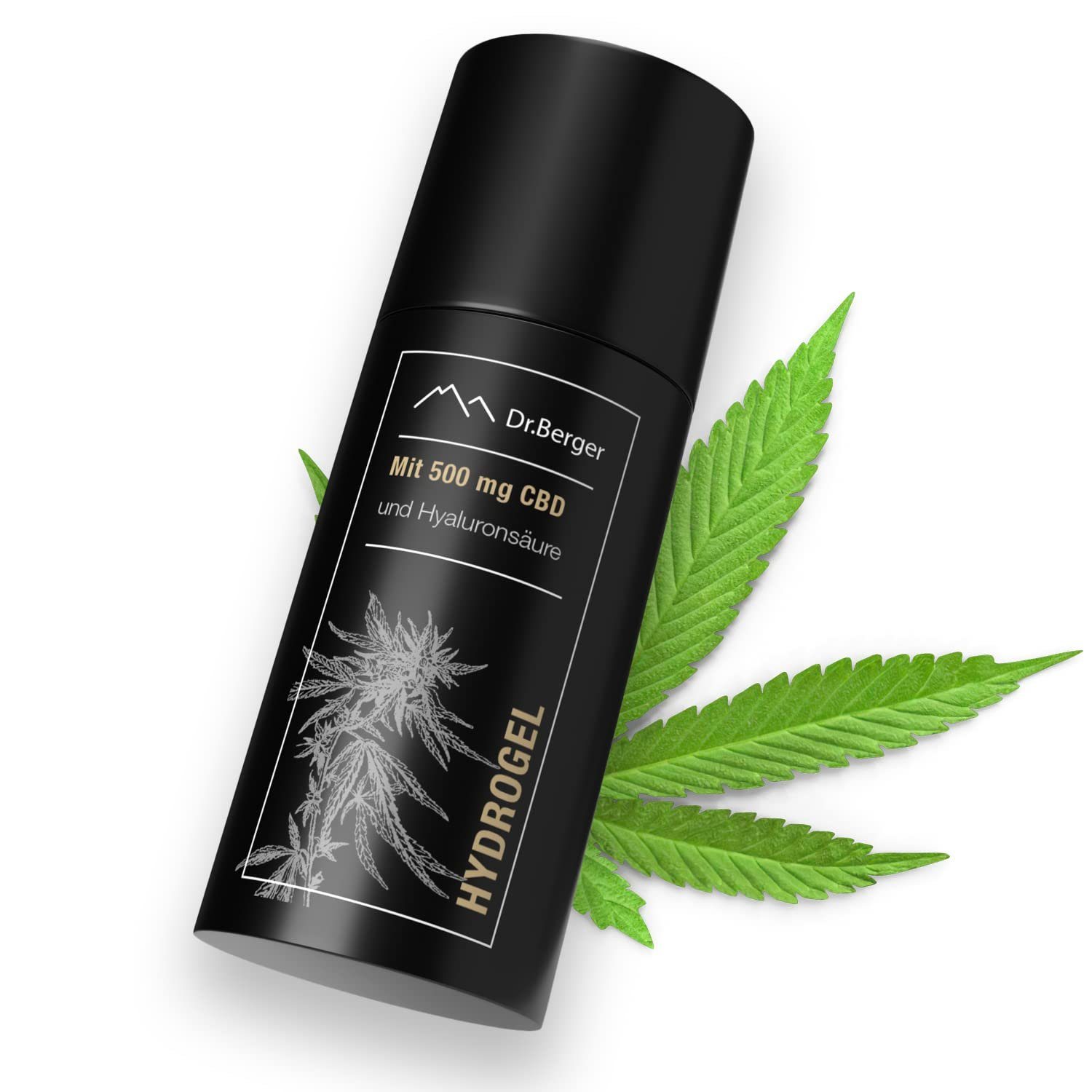 Dr. Berger Hautcreme "Black Edition" Hydrogel 50 ml mit Hyaluronsäure, mit 500 mg CBD