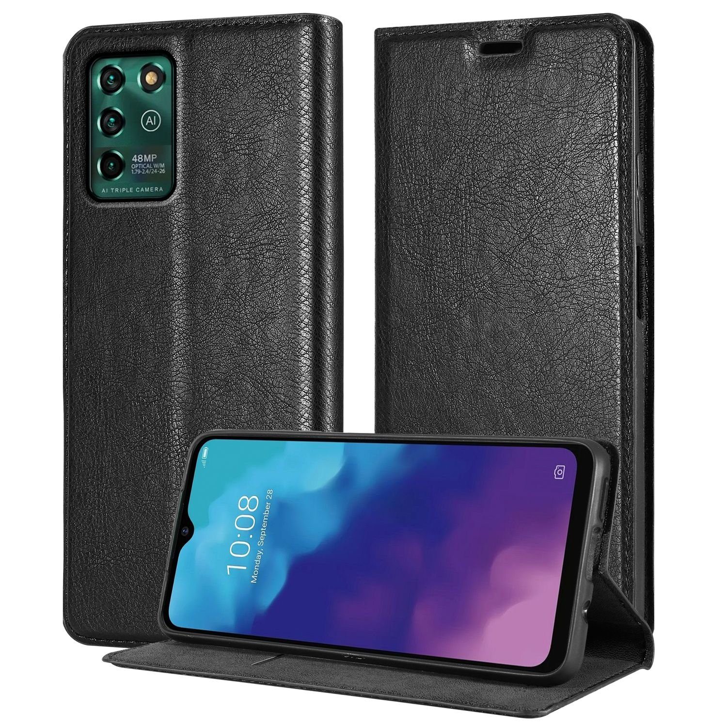 Cadorabo Handyhülle für ZTE Blade V30 Vita Hülle ZTE Blade V30 Vita, Hülle Schutzhülle mit Standfunktion, Magnetverschluss und Kartenfach