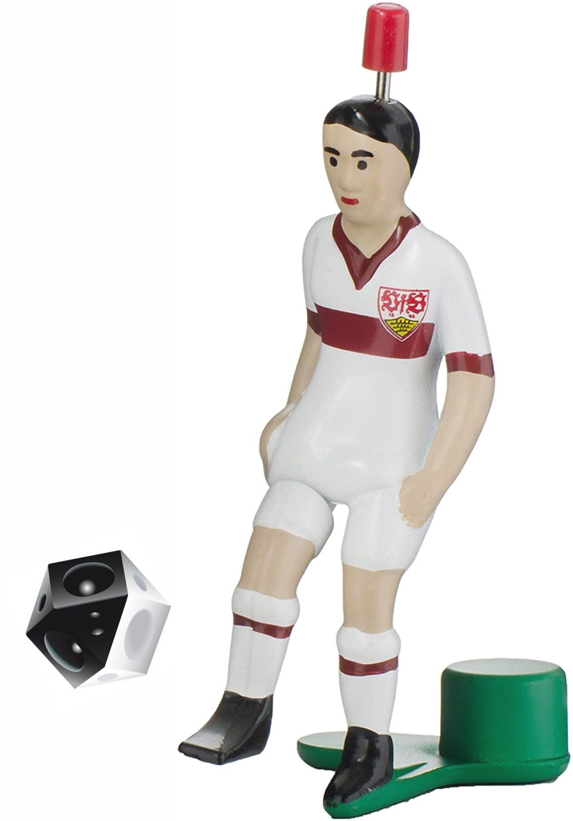 Tipp-Kick Tischfußballspiel Top Kicker VfB STUTTGART Figur Spieler KLASSIK WEISS mit Fussball