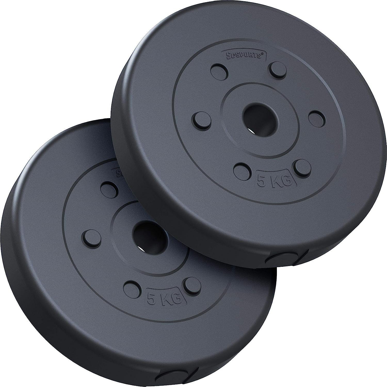 Gewichtsscheiben (10002979-tlg) Gewichte, Set 10 ScSPORTS® 30/31mm Kunststoff kg Hantelscheiben