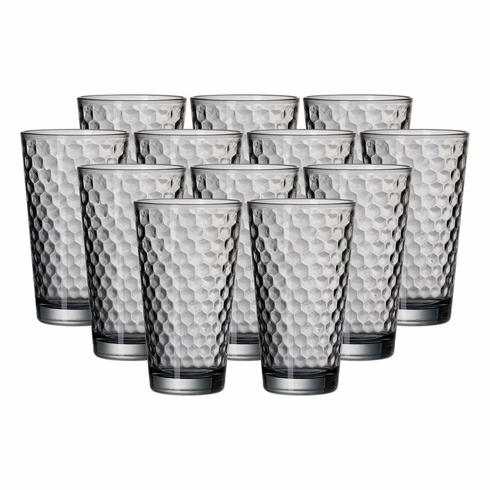 Ritzenhoff & Breker Longdrinkglas Favo Longdrinkgläser 400 ml 12er Set, 12-tlg., Glas