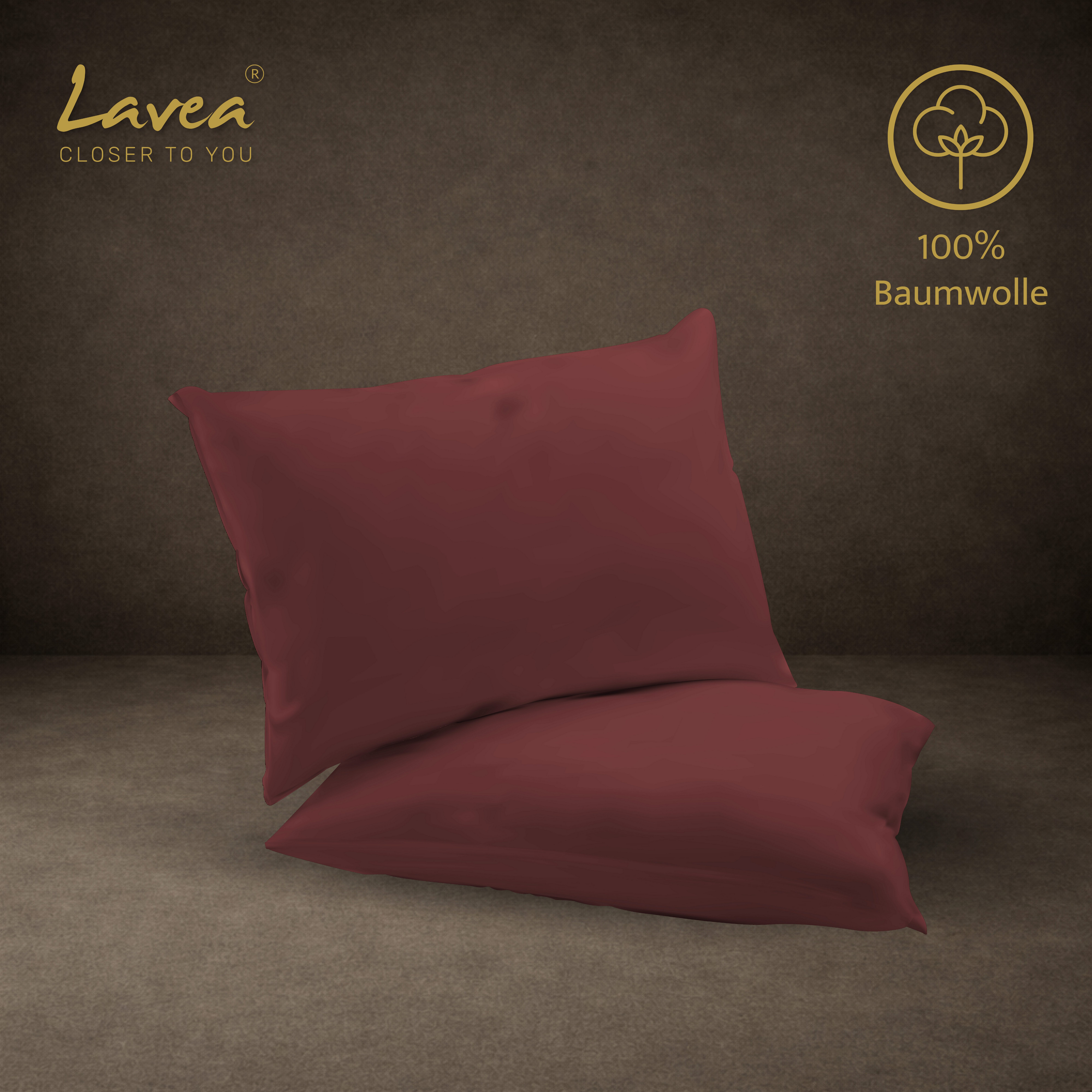 Lavea Kissenbezug 2er Set 100% Baumwolle flauschig, Jasmin, Kissenhülle, Kissenbezüge, (2 Stück), pflegeleicht, langlebige Qualität, mit Reißverschluss – Bild 3 von 5