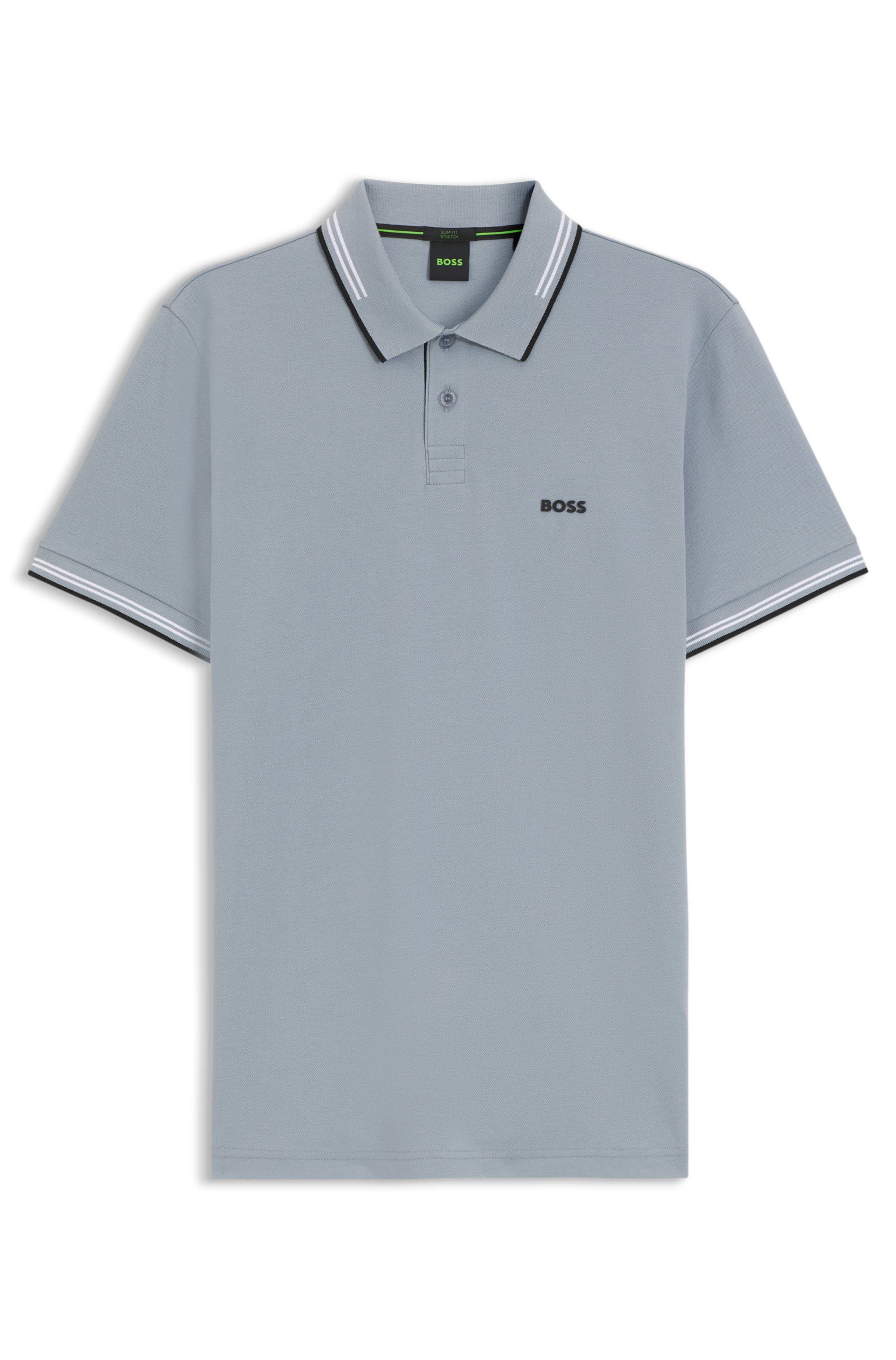 BOSS GREEN Poloshirt Paul Slim Fit Stretch-Baumwoll-Pique mit Polokragen – Bild 4 von 5