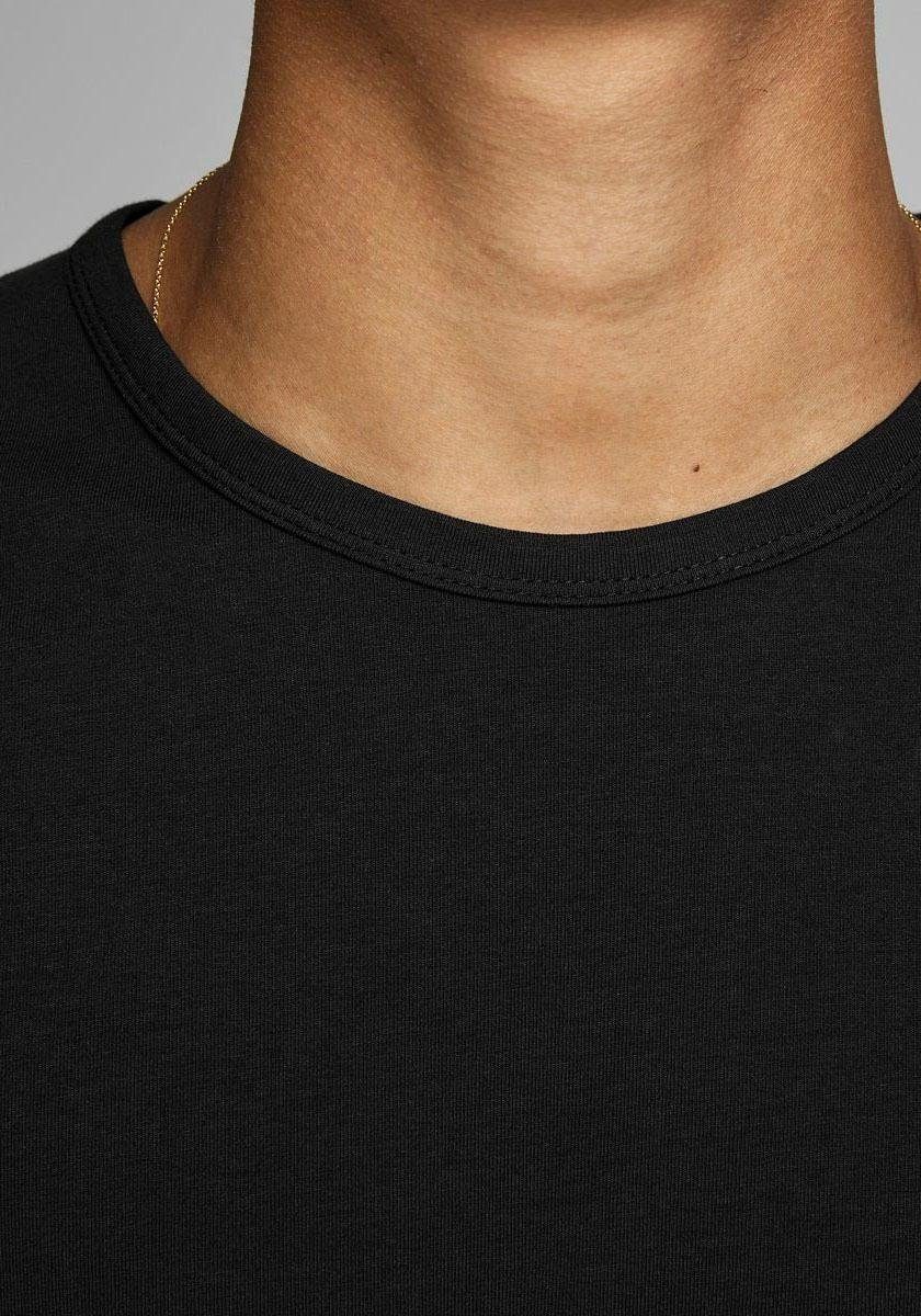 Jack & Jones T-Shirt JJEBASIC mit schmaler Passform für jeden Tag unifarben, modisch, schmal, Baumwollmischung, Rundhals