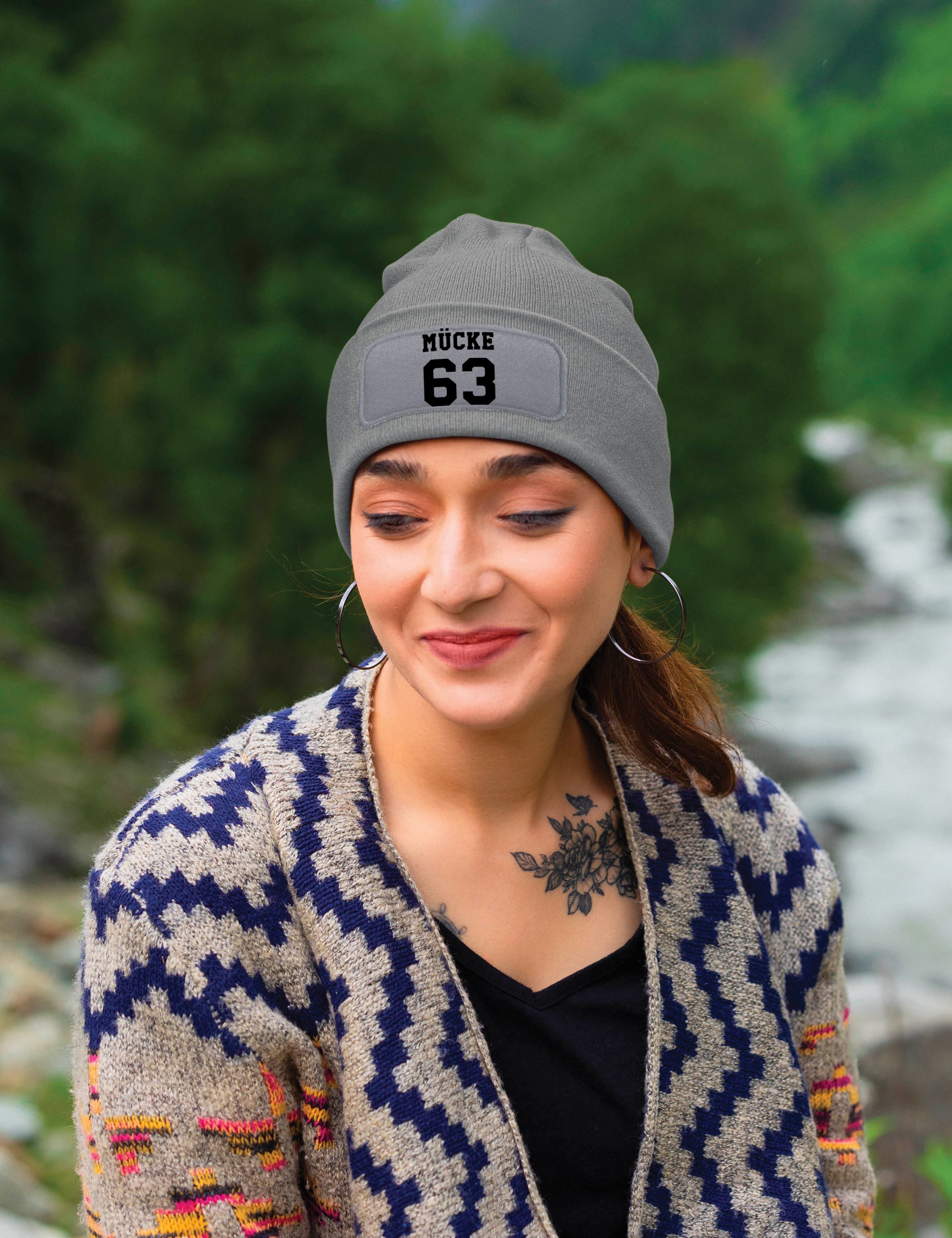 Youth Designz Beanie Mücke 63 Unisex Beanie Mütze Geschenk mit lustigem Spruch mit modischem Print