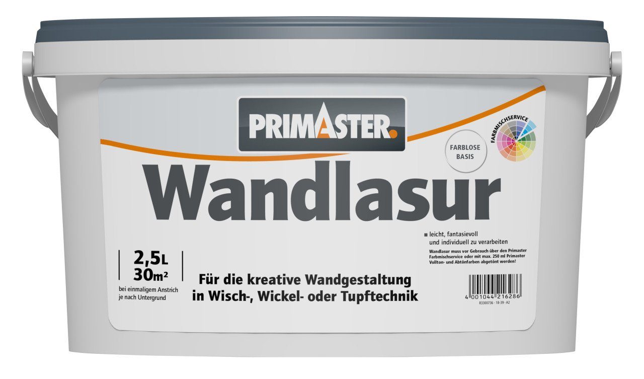 Primaster Wandfarbe Primaster 2,5 L Wandlasur farblos