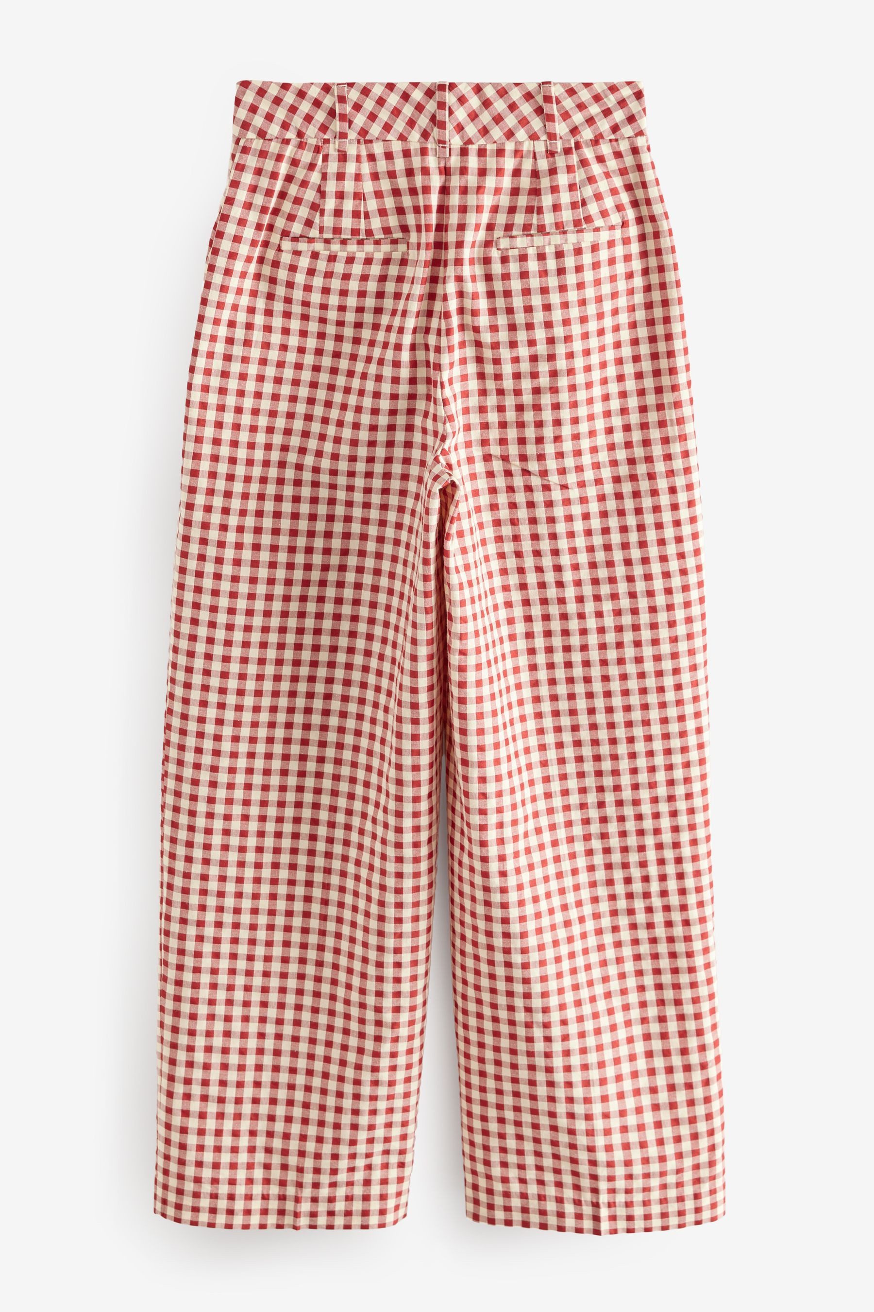 Next Stoffhose Relaxed Fit Hose mit weitem Bein und Vichy-Karos (1-tlg) günstig online kaufen