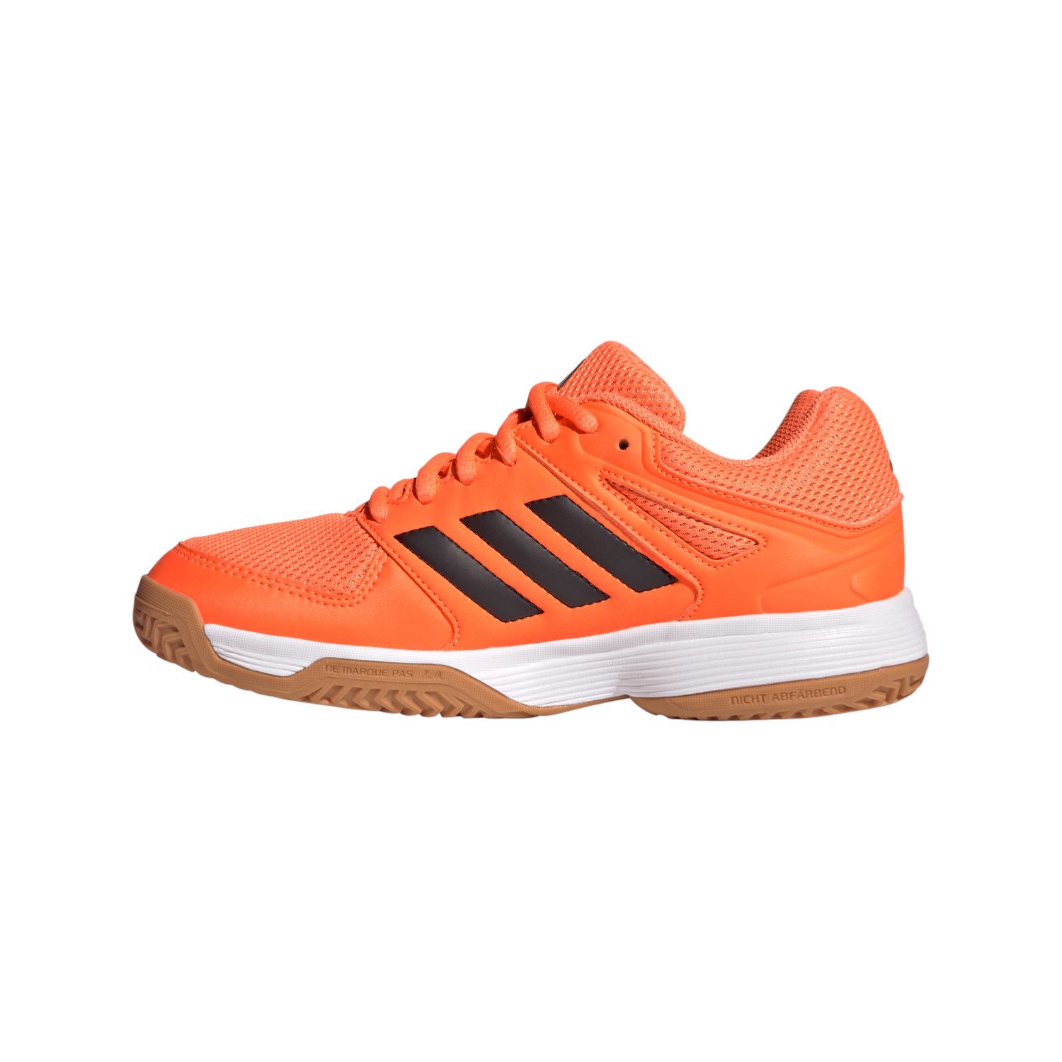 adidas Performance Hallen-Indoorschuhe Speedcourt orange/schwarz/weiss Kinder Badmintonschuh – Bild 4 von 5