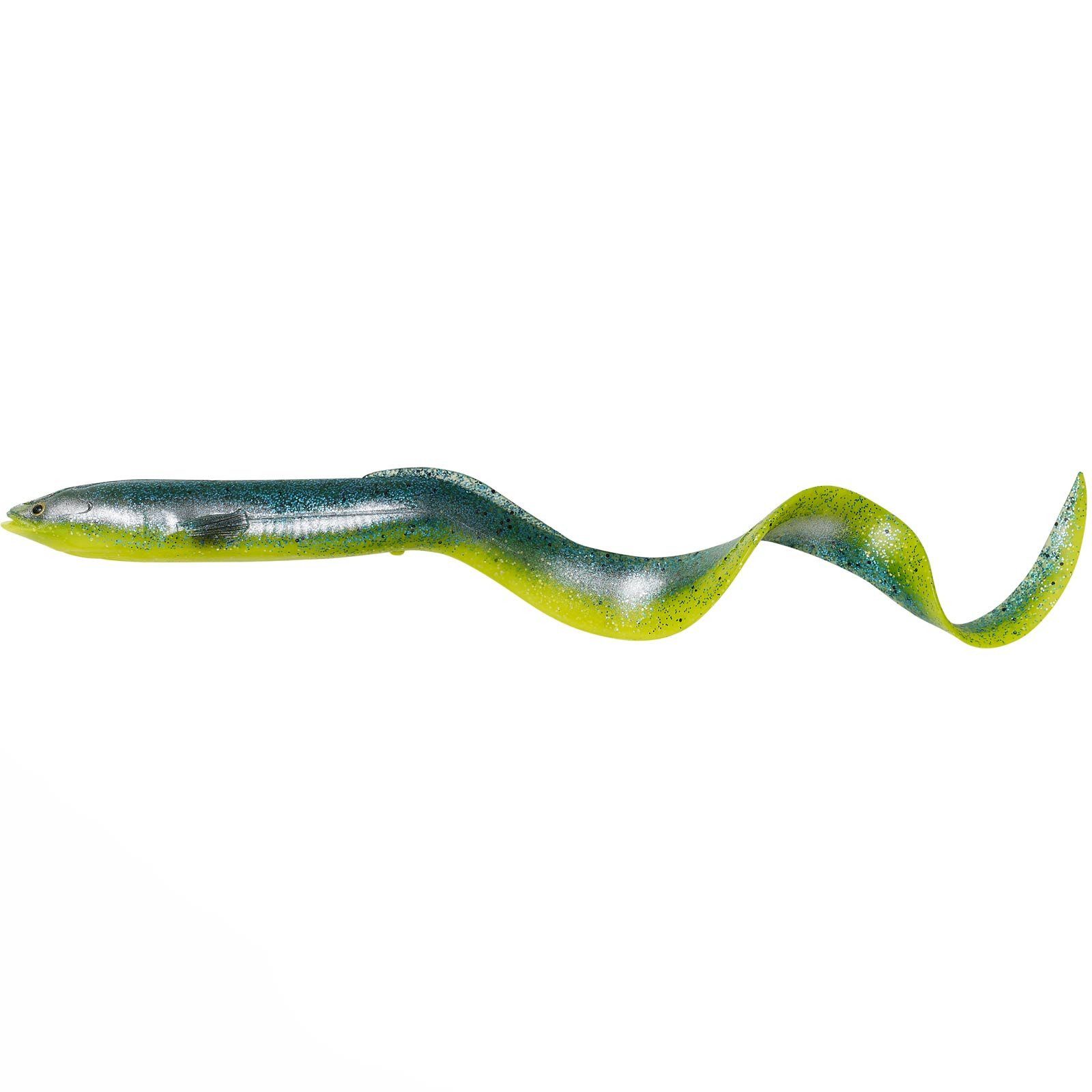 Savage Gear Kunstköder, Savage Gear 3D Real Eel 15cm Green Yellow Glitter Bulk Gummiköder