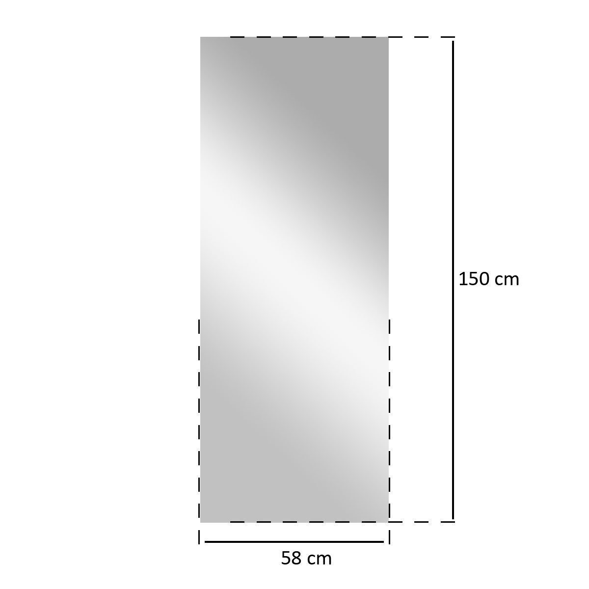 WENKO Wandspiegel Spiegelfolie 150 x 58 cm, 2 Stück günstig online kaufen