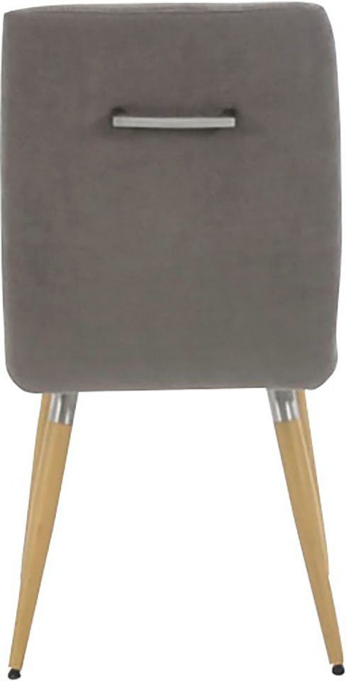 Edelstahlgriff am mit K+W 6411, Rücken, Komfort & 4-Fußstuhl Sitzsteppung, Massivholzbeine Wohnen