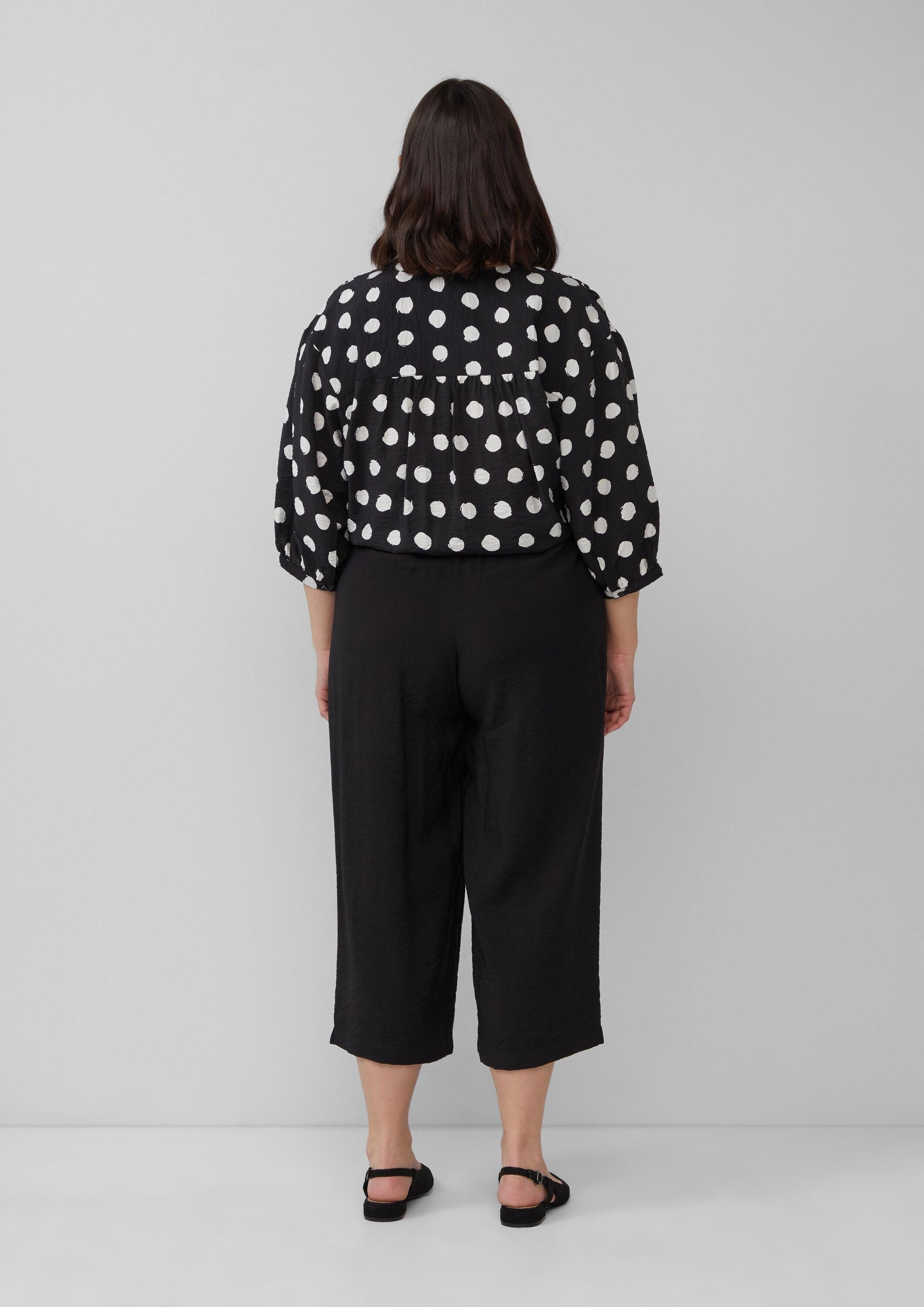 s.Oliver Culotte Hose Strukturierte Culotte aus Viskosemix