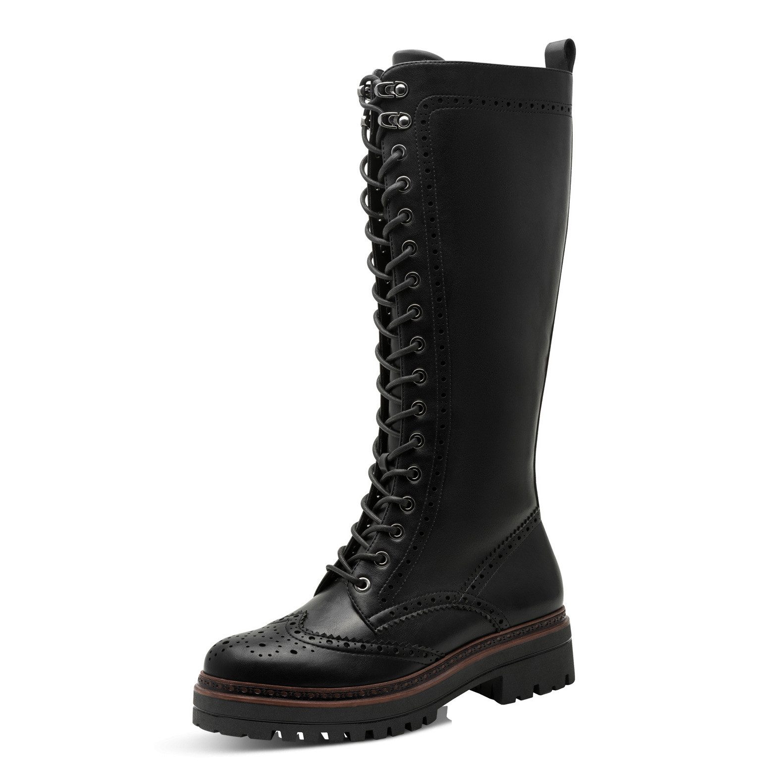 Tamaris Schnürstiefel, Blockabsatz, Langschaftstiefel mit trendiger Lyroloc günstig online kaufen