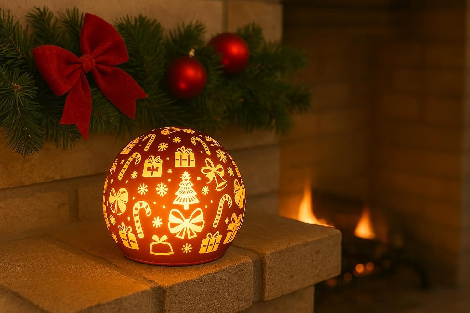 mucHome LED Kugelleuchte Deko Kugel LED Licht Gold mit Timer Weihnachtskuge günstig online kaufen