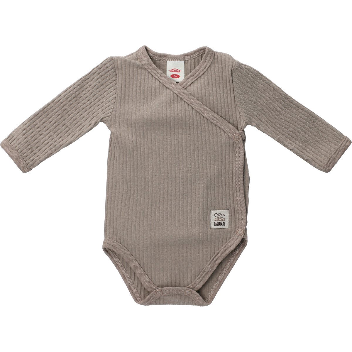 Makoma Langarmwickelbody Ripp Unisex Kinder (1-tlg) Langarm Einteiler, Body, Longsleeve-Body, Bodysuit, Stretchbody